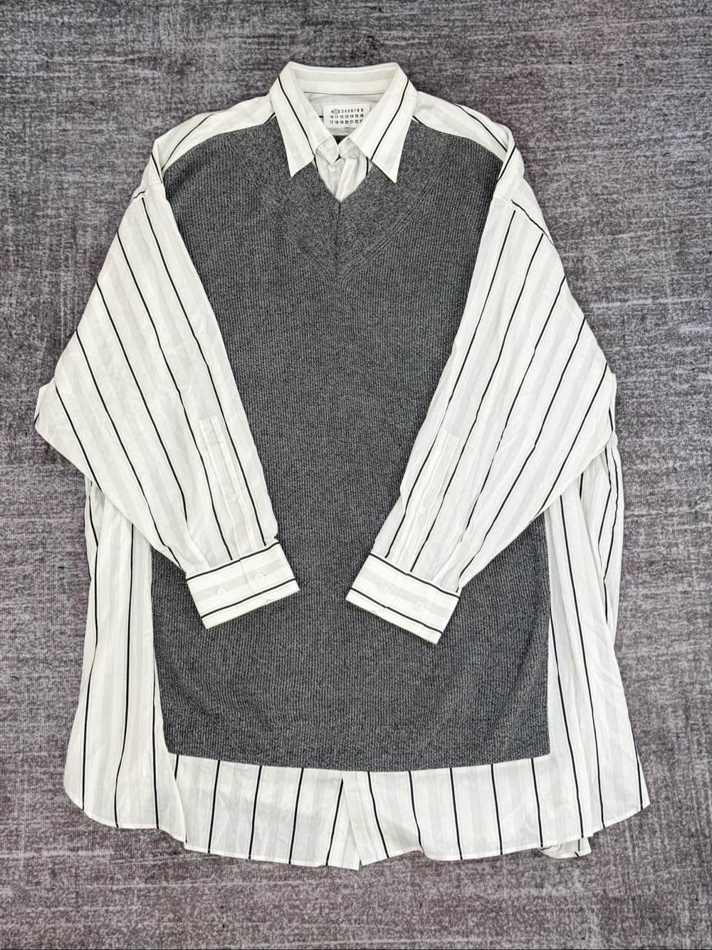 Maison Margiela Maison Margiela Striped Hybrid Shirt Dress XXS Size XXS / US 00 / IT 34 - 1 Thumbnail