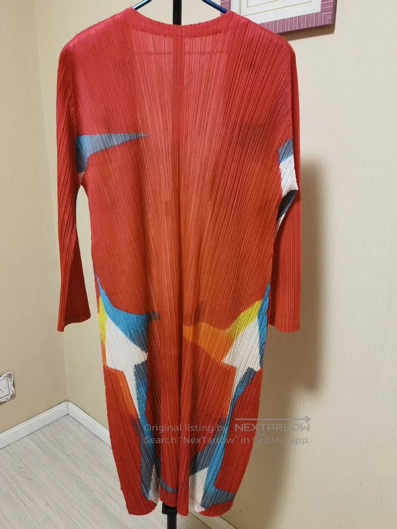Issey Miyake Issey Miyake Paper Crane Oil Painting Trench Coat Size XL / US 12-14 / IT 48-50 - 2 Thumbnail