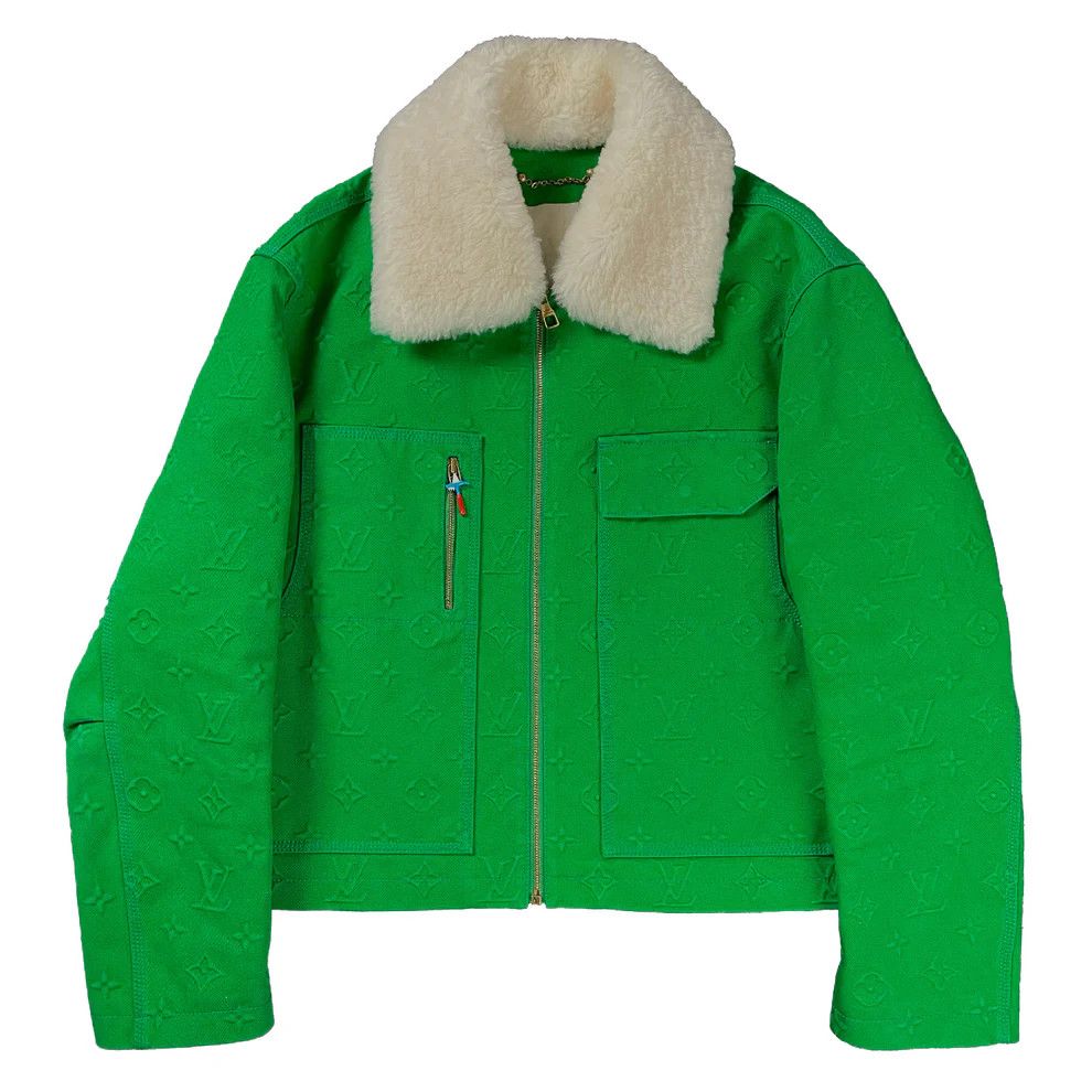 Louis Vuitton Virgil Abloh Workwear Shearling Monogram Denim Jacket Size US M / EU 48-50 / 2 - 1 Thumbnail