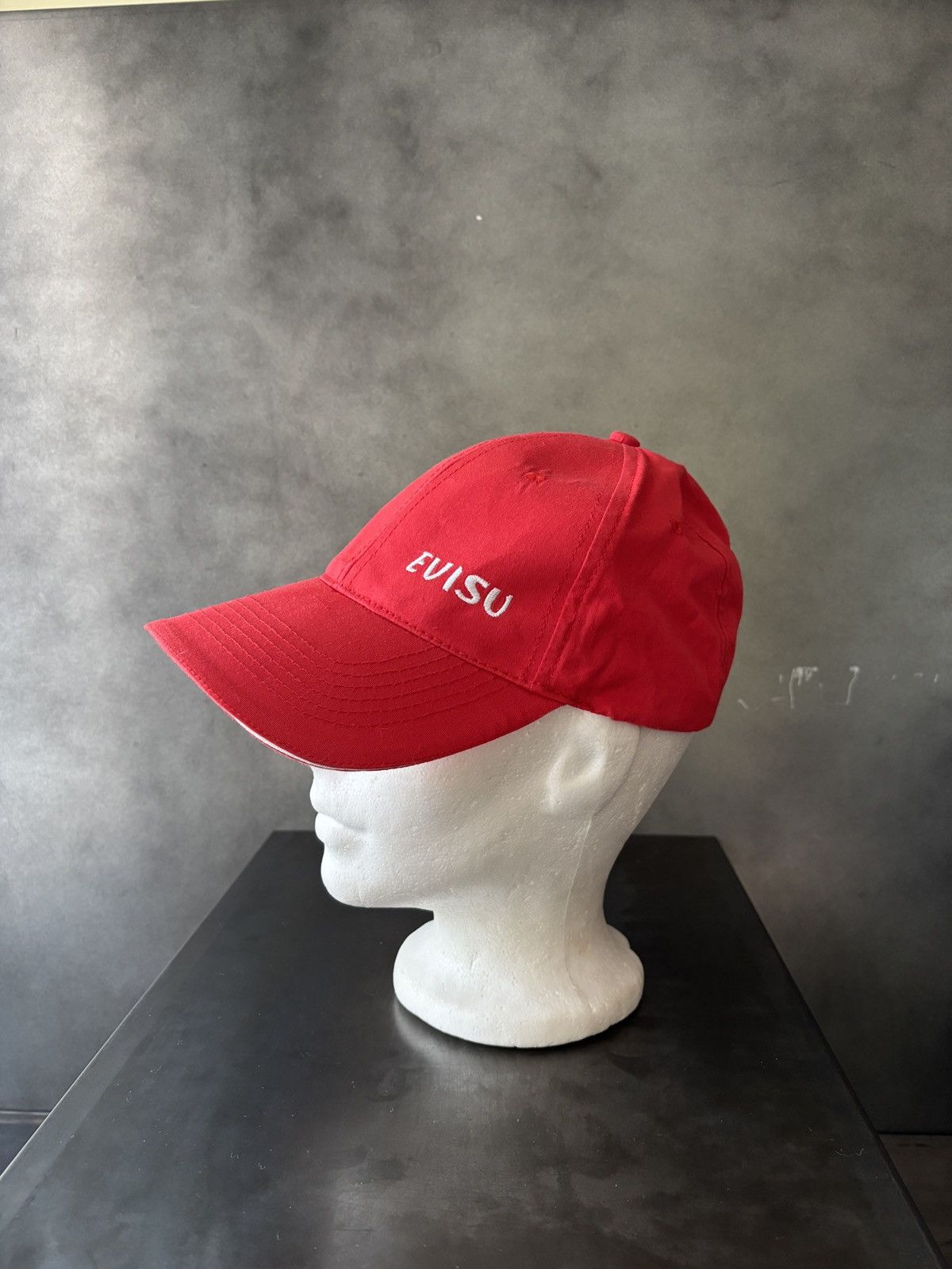 Vintage Vintage Evisu Style Hat Custom 2000s Baseball Cap Velcro Red Size ONE SIZE - 2 Thumbnail