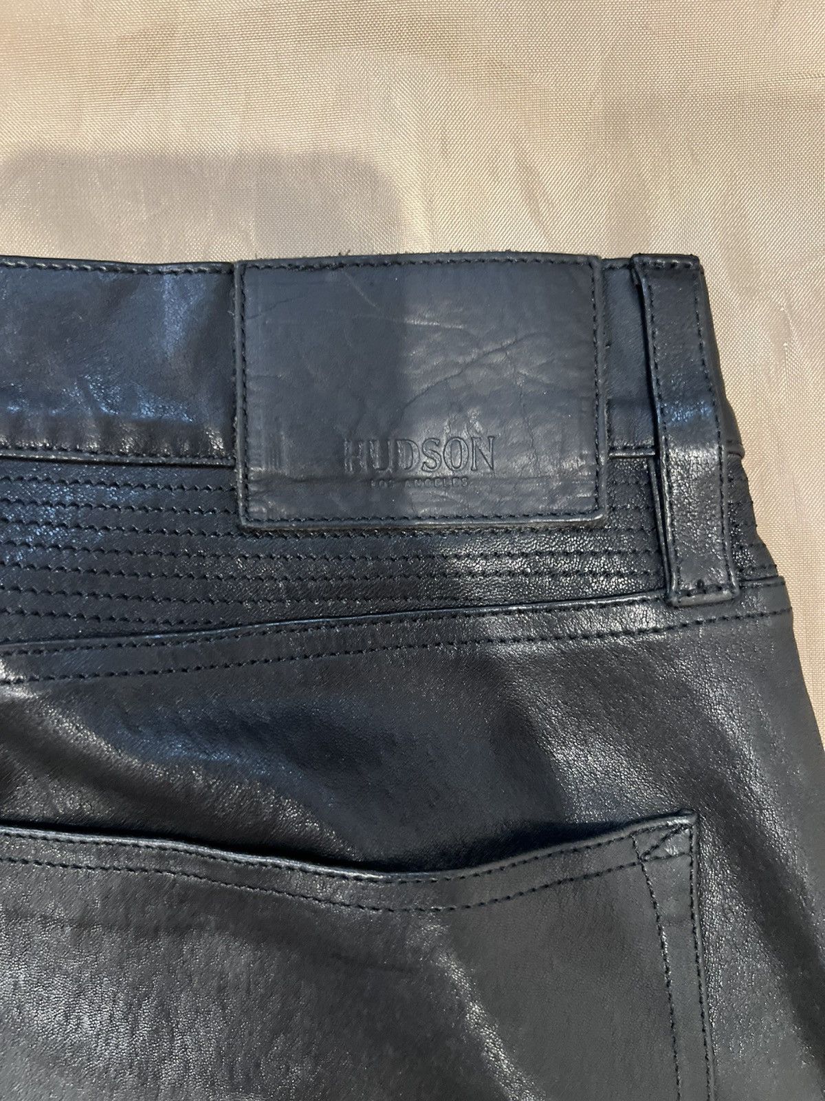 Hudson Hudson Men's The Blinder V2 Skinny Leather Jeans size 36 Size US 36 / EU 52 - 7 Thumbnail