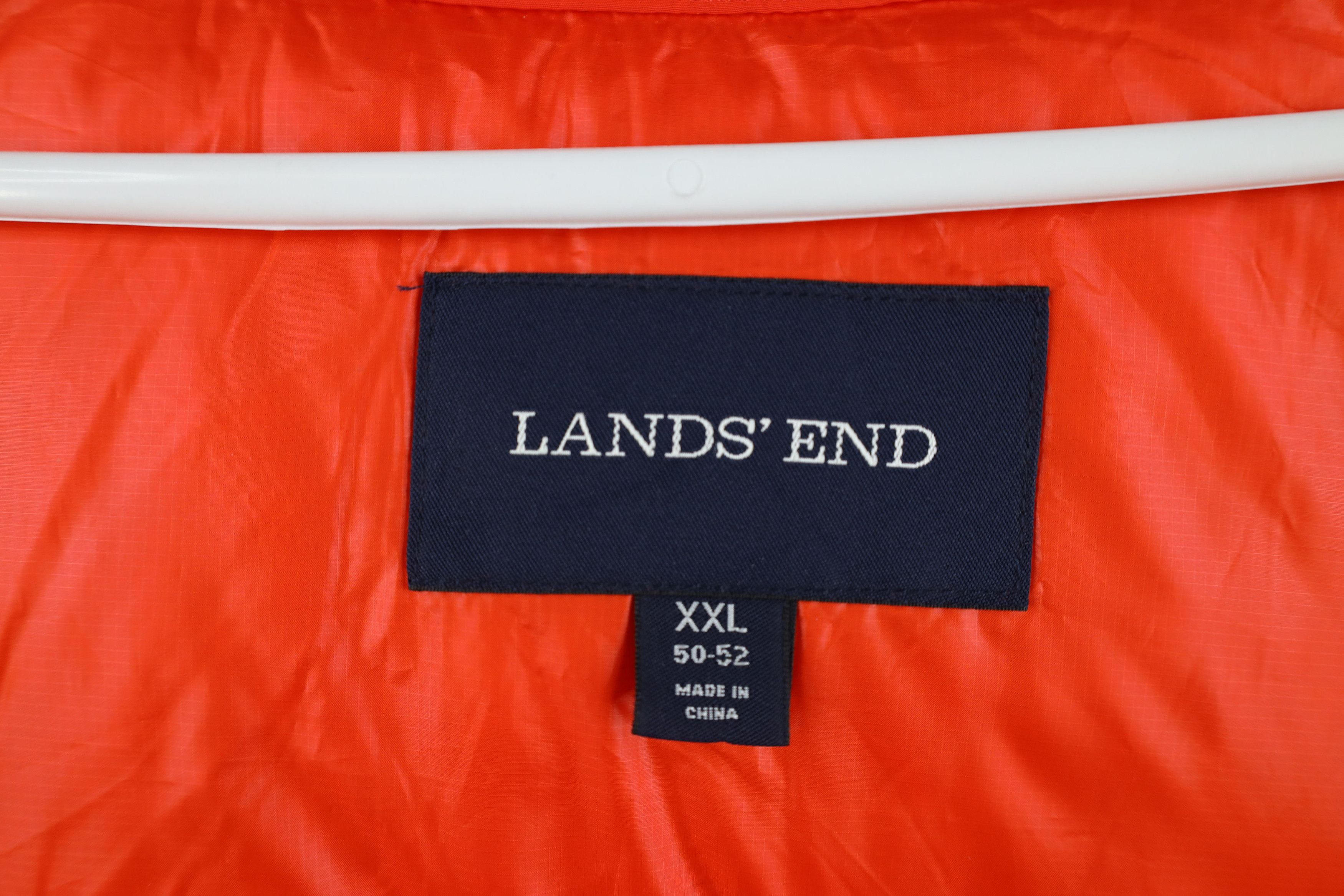 Lands' End Vintage Lands End Duck Down Puffer Vest Jacket Orange Size US XXL / EU 58 / 5 - 9 Thumbnail