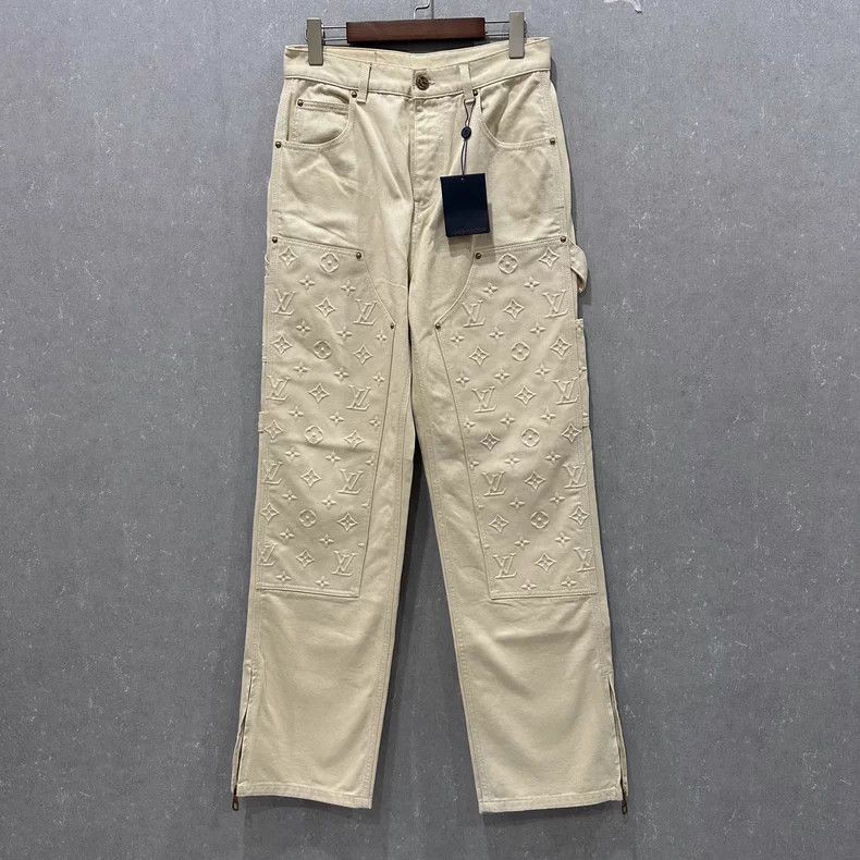 Louis Vuitton Louis Vuitton Embossed Denim Cargo Pants - dmc Size US 28 / EU 44 - 1 Thumbnail