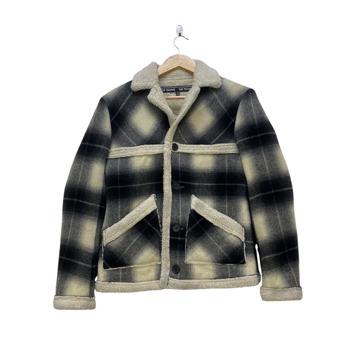 If Six Was Nine 🔥Awesome Gb Skin Plaid Tartan Shearling Jacket Size US M / EU 48-50 / 2 - 1 Thumbnail