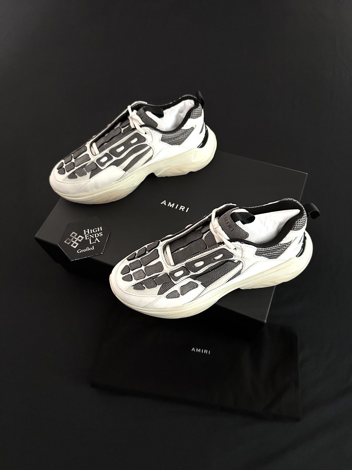 Amiri Amiri Tan Grey Bone Runner Size US 9 / EU 42 - 1 Thumbnail
