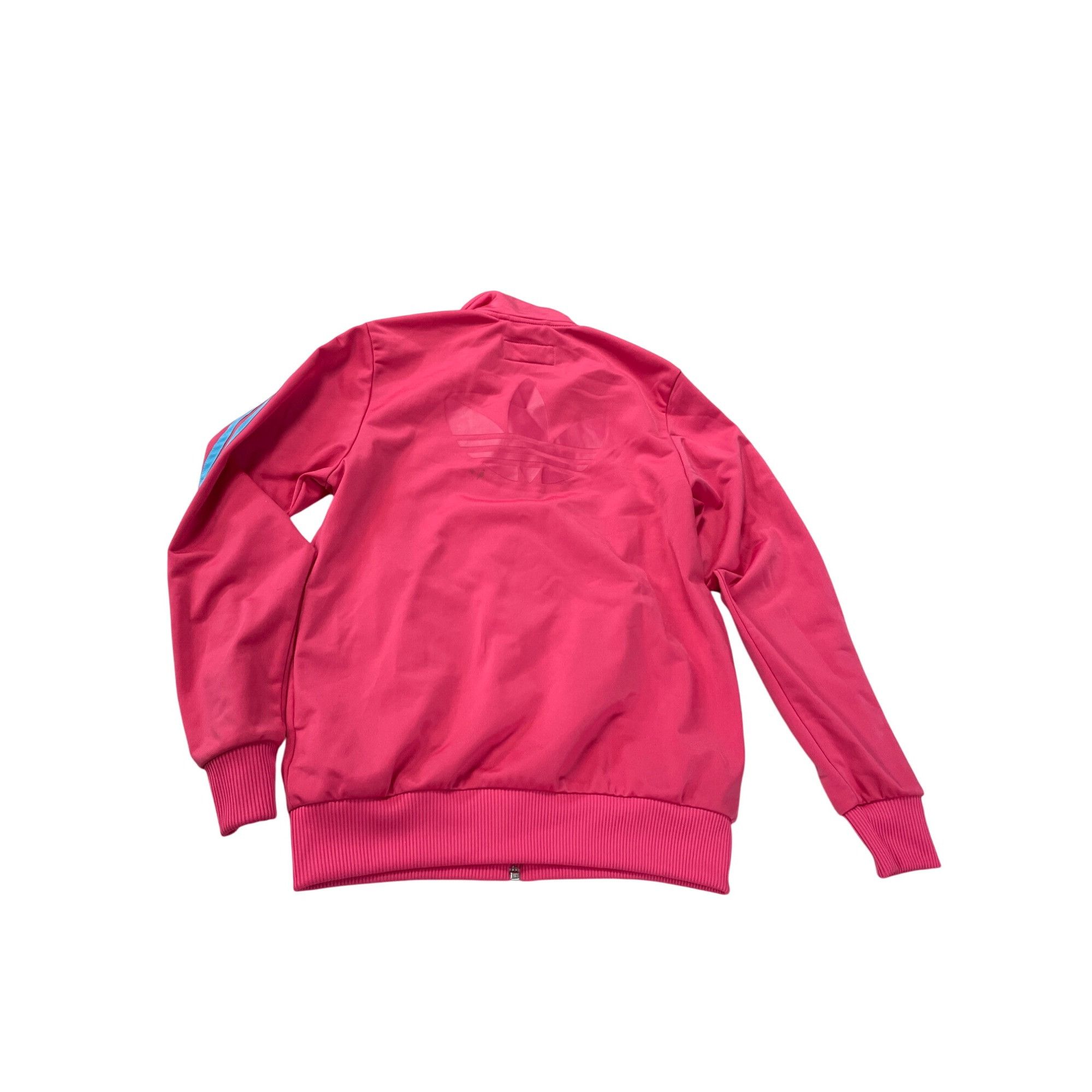 Adidas Adidas Womens Pink Track Jacket With Blue Stripes Size L SKU Size L / US 10 / IT 46 - 13 Thumbnail
