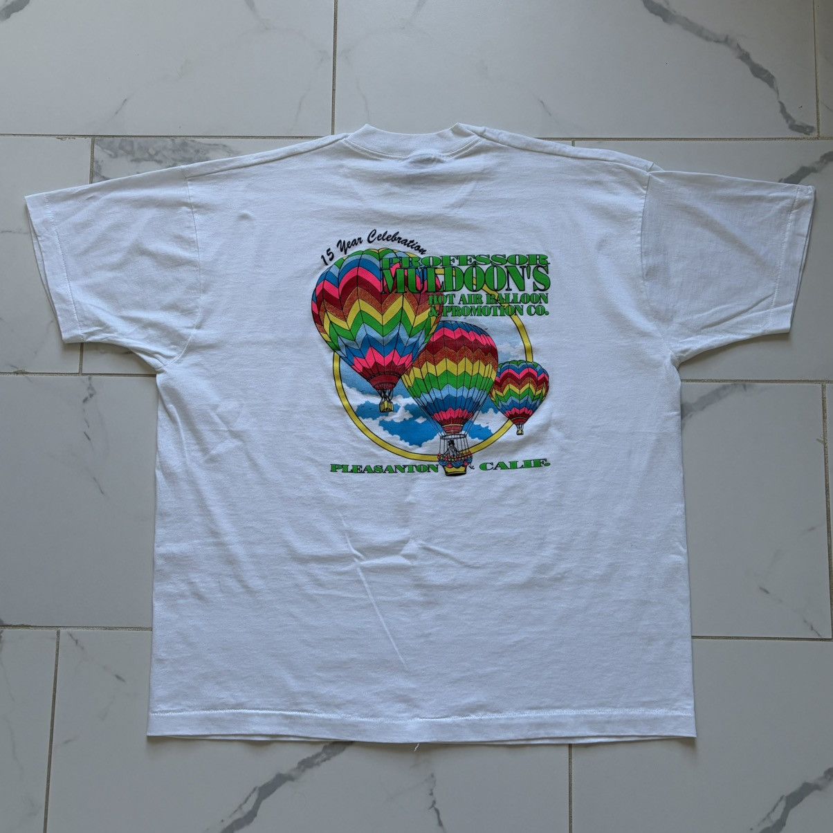 Vintage Vintage 1990s 90s Professor Muldoon’s Hot Air Balloon Tee Size US XXL / EU 58 / 5 - 1 Thumbnail