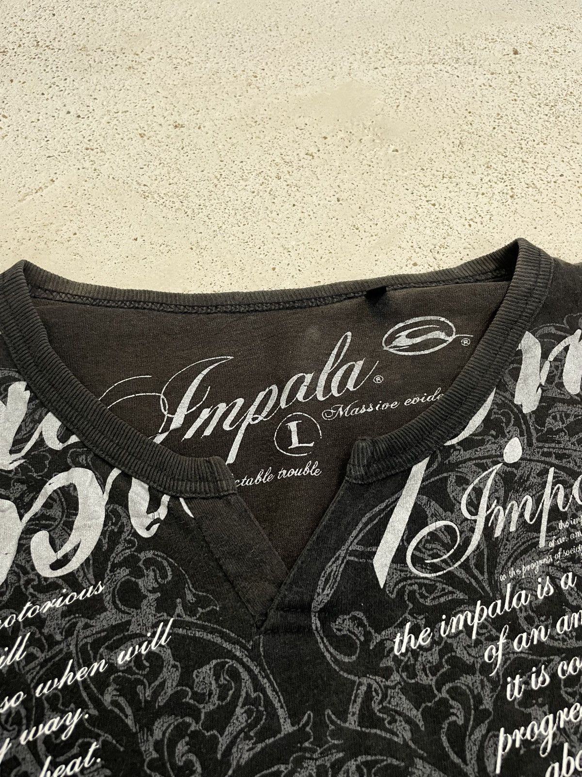 Japanese Brand Faded Vintage Y2K Impala Wording Half Century Life Size US L / EU 52-54 / 3 - 13 Thumbnail
