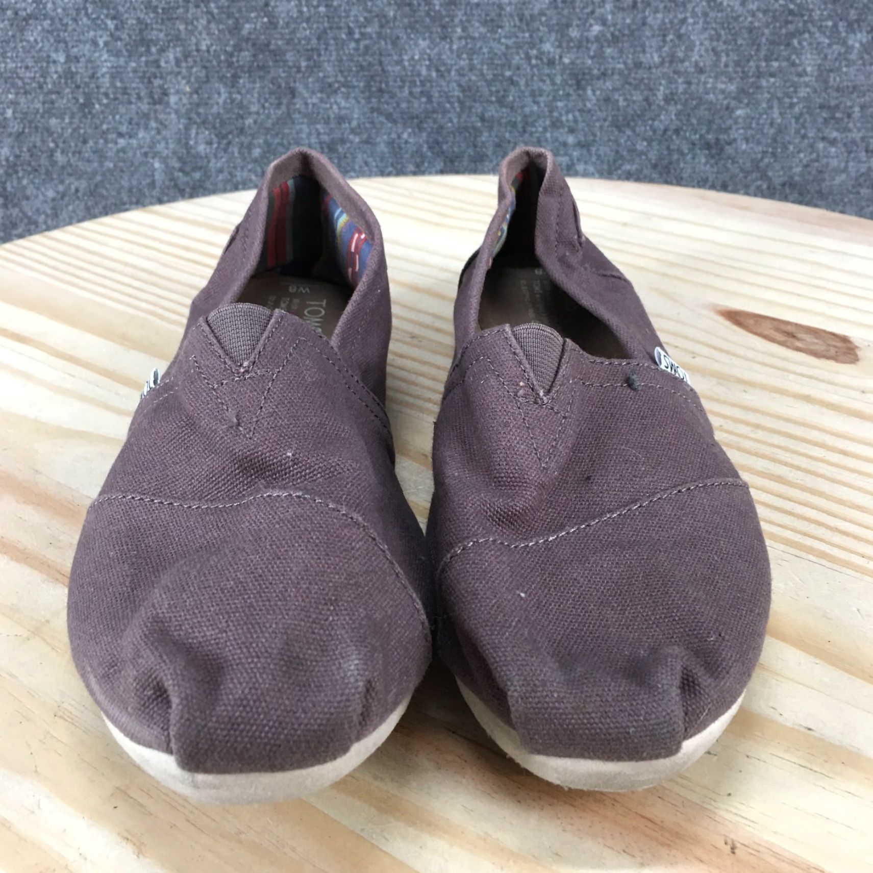 Toms TOMS Shoes Womens 8 Classic Slip On Flats Comfort Gray Fabric Low Top Round Toe Shoes Womens Slip-On Flat Casual Shoes Gray 8 Women Size M / US 6-8 / IT 42-44 - 7 Thumbnail