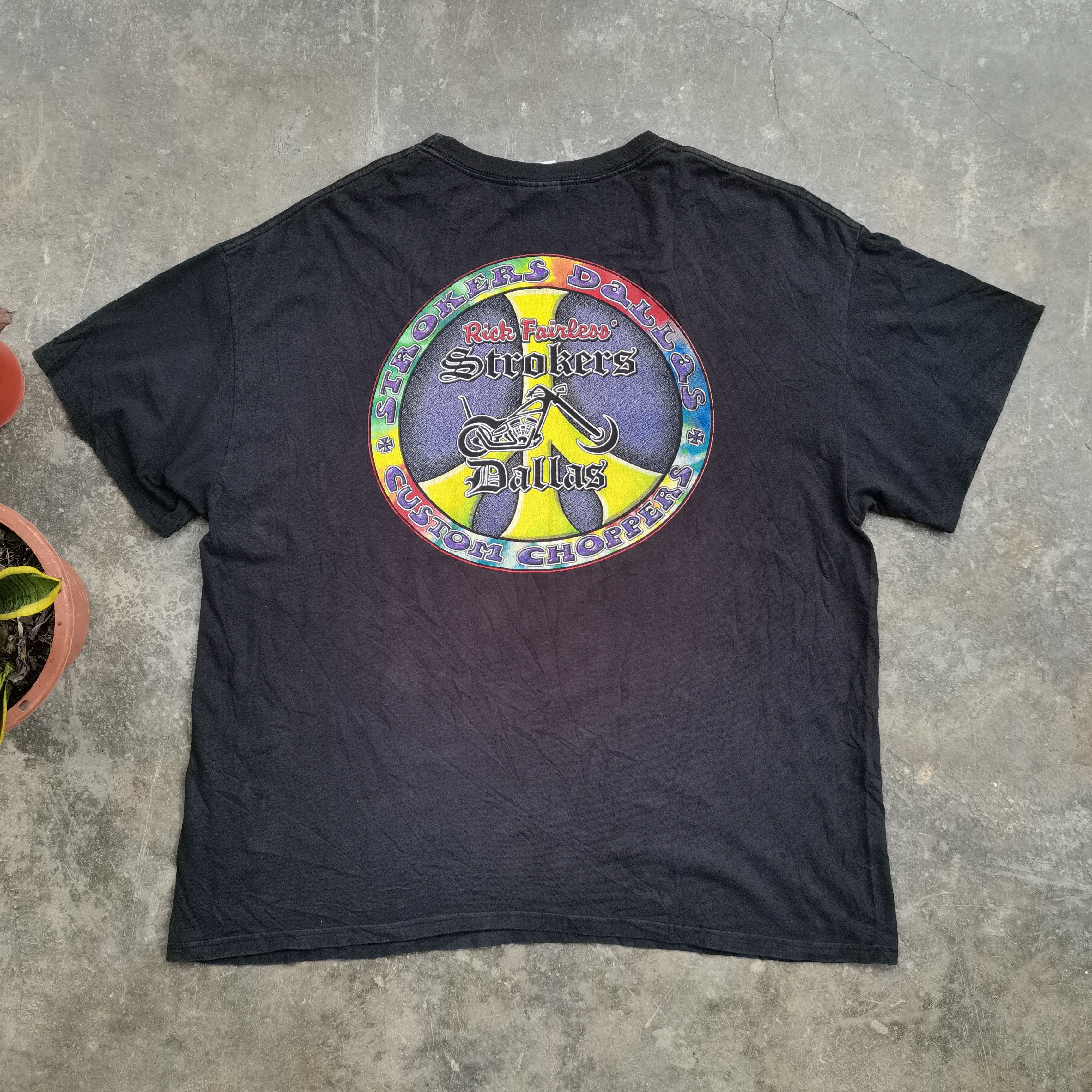 Hanes × Vintage × West Coast Choppers Vintage RICK FAIRLESS STROKERS DALLAS CUSTOM CHOPPERS Tee Size US XXL / EU 58 / 5 - 3 Thumbnail