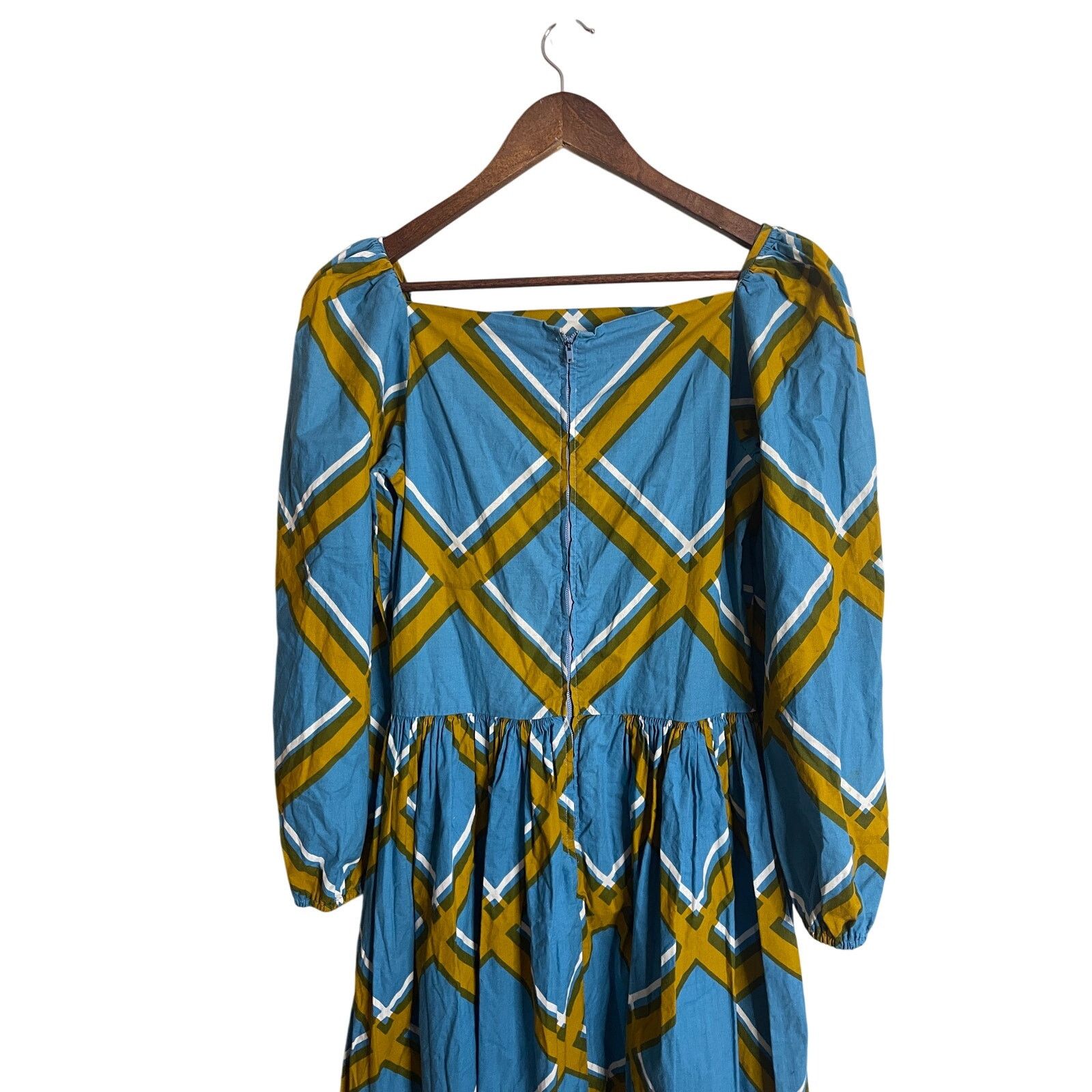 Marimekko Vintage 1972 Marimekko Grid Pattern Cotton Maxi Dress Size XL / US 12-14 / IT 48-50 - 5 Thumbnail