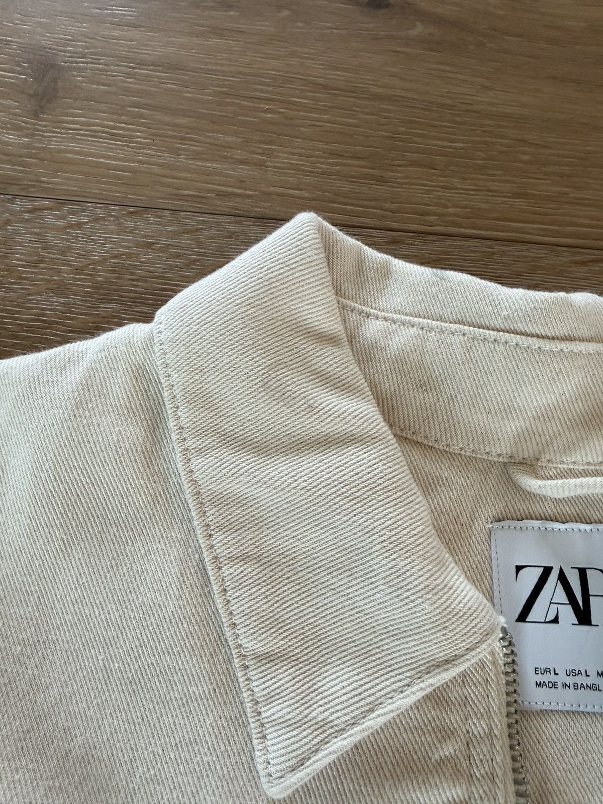 Zara NWT ZARA Utility Chore Crop Jacket Beige Cream Full Zip Size US L / EU 52-54 / 3 - 6 Thumbnail