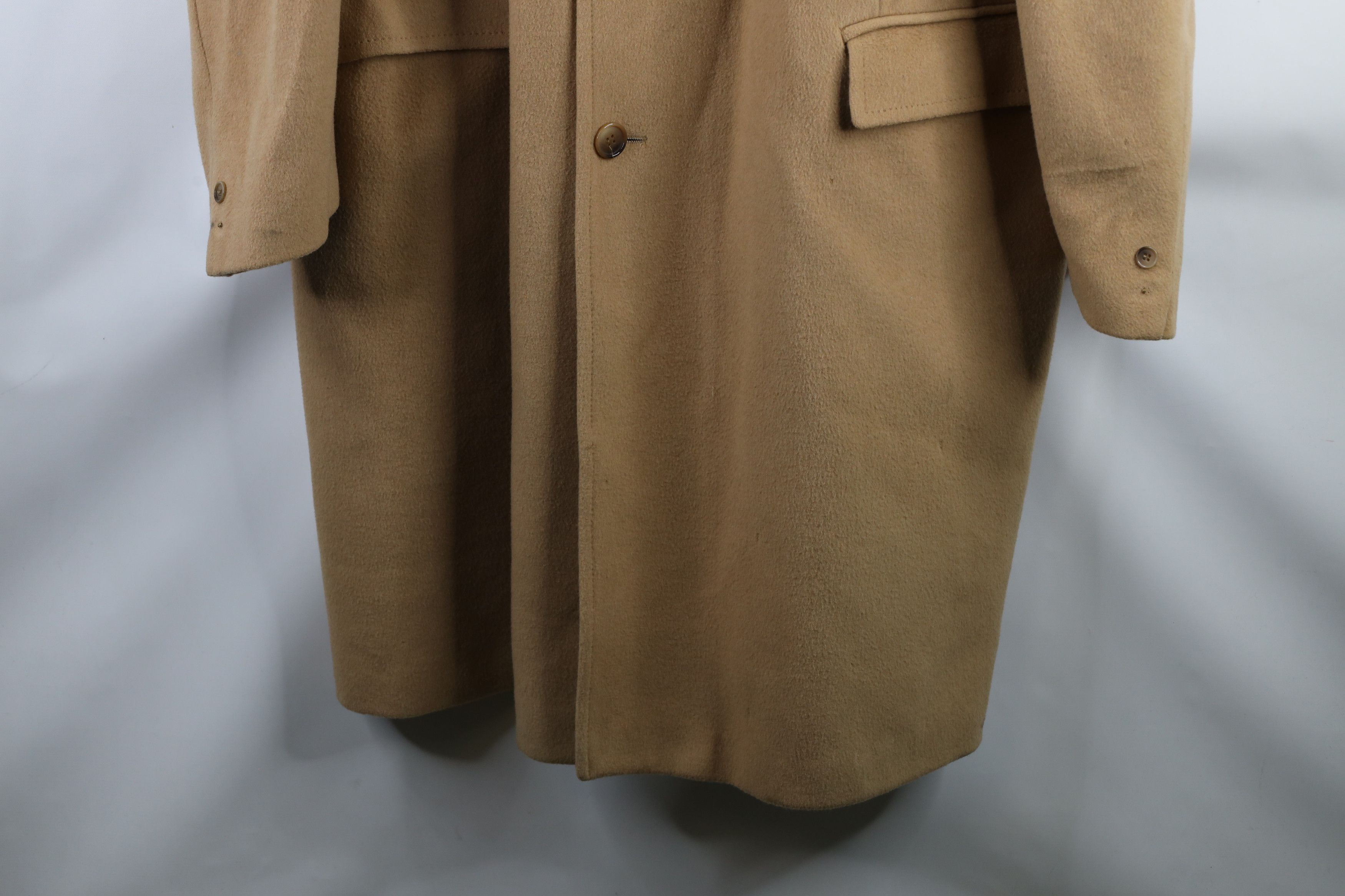 Vintage Vintage 70s Streetwear Cashmere Overcoat Jacket Beige USA Size US XXL / EU 58 / 5 - 4 Thumbnail