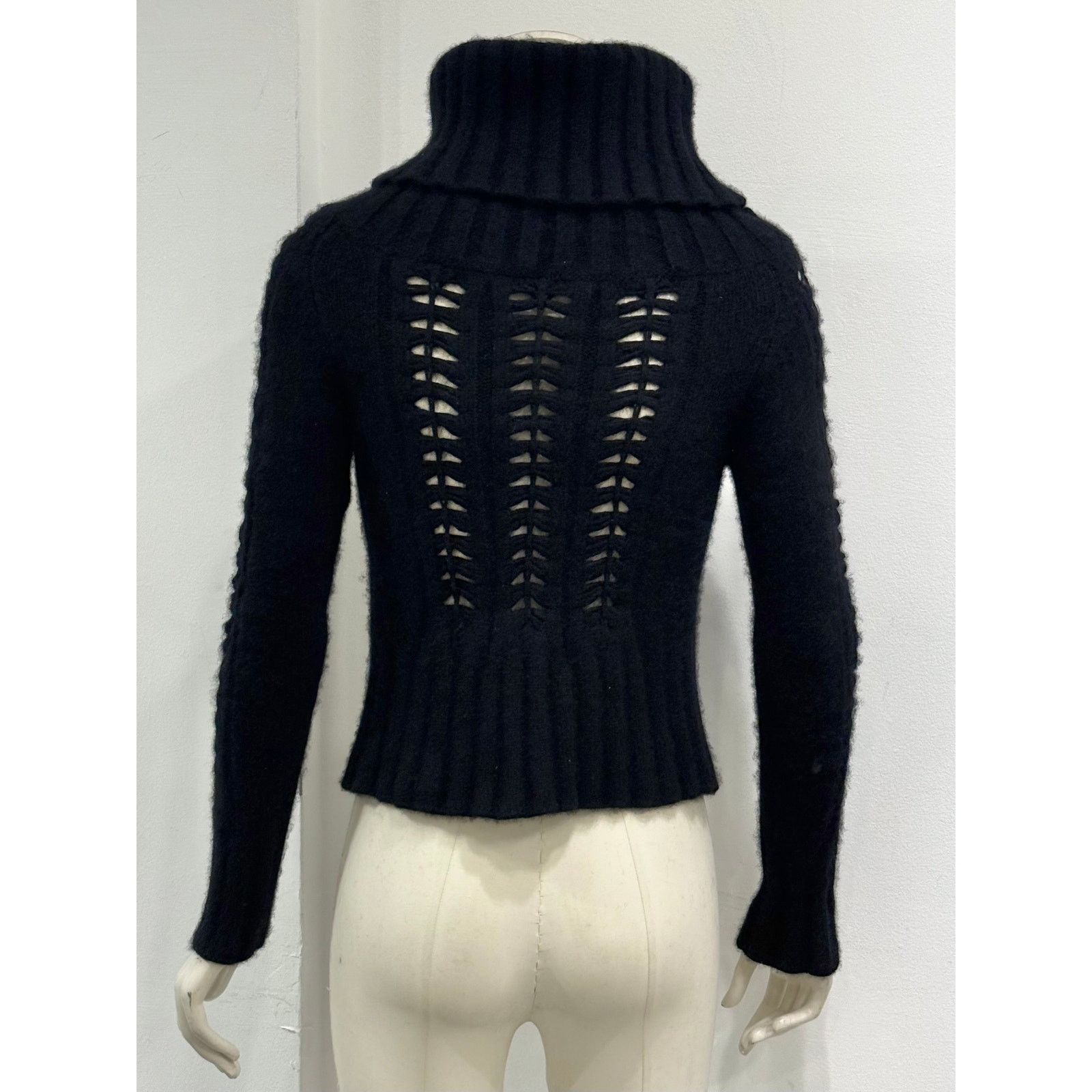 Versace 2000s Gianni Versace exaggerated high neck cropped knit Size S / US 4 / IT 40 - 6 Thumbnail