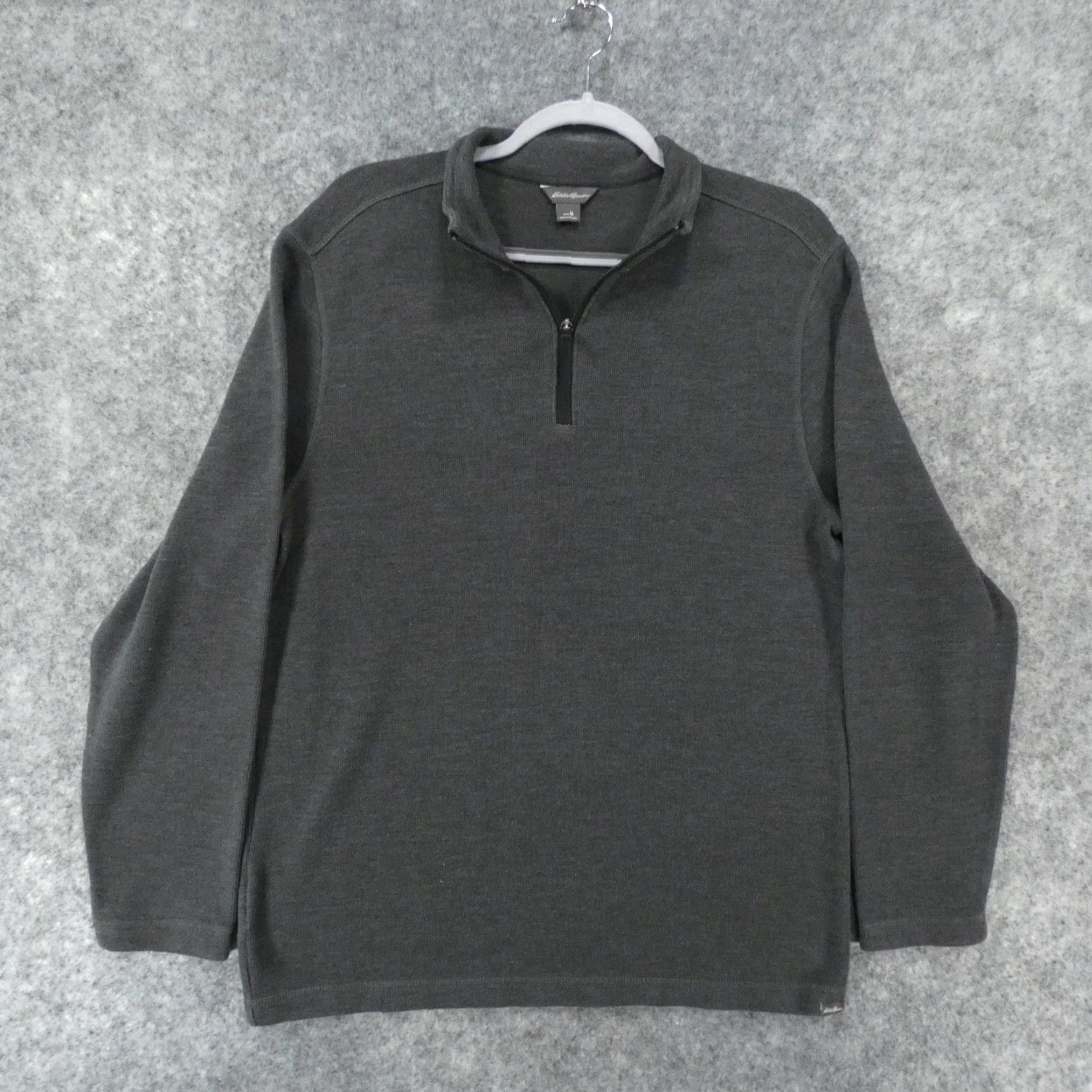 Eddie Bauer Eddie Bauer Sweater Mens Medium Long Sleeve Pullover 1/4 Zip Dark Gray Size US M / EU 48-50 / 2 - 2 Thumbnail