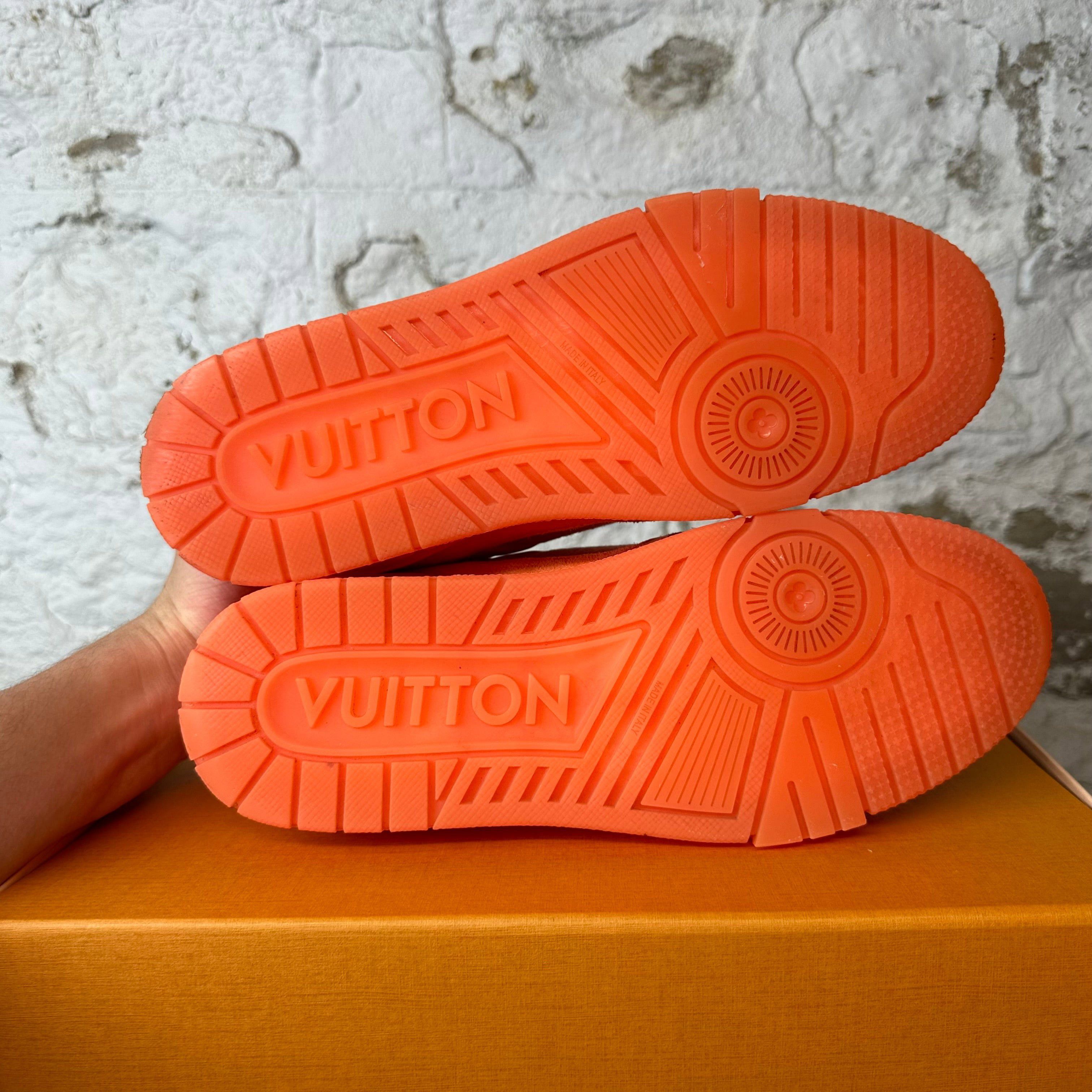 Louis Vuitton Louis Vuitton Orange Peach Trainer Sneaker Sz 9 (7.5LV) Size US 9 / EU 42 - 5 Thumbnail