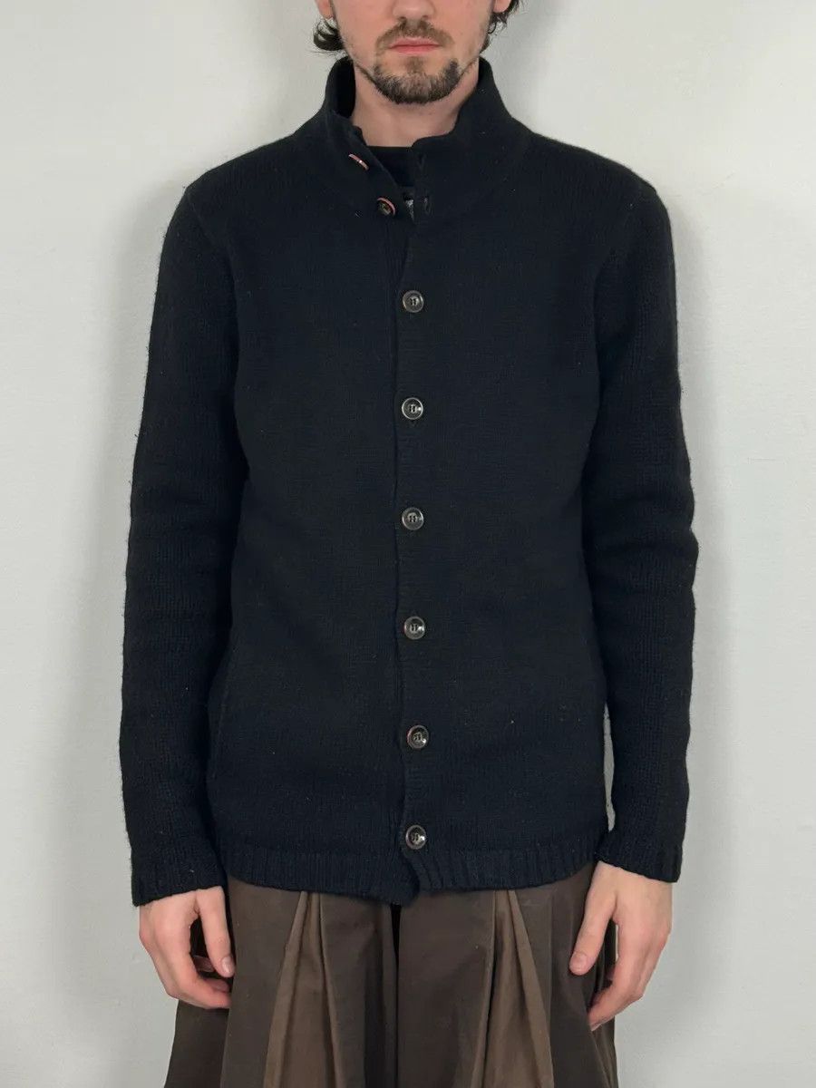 Armani 2000s Armani Black Wool Buttoned Cardigan Sweater Size US M / EU 48-50 / 2 - 2 Thumbnail