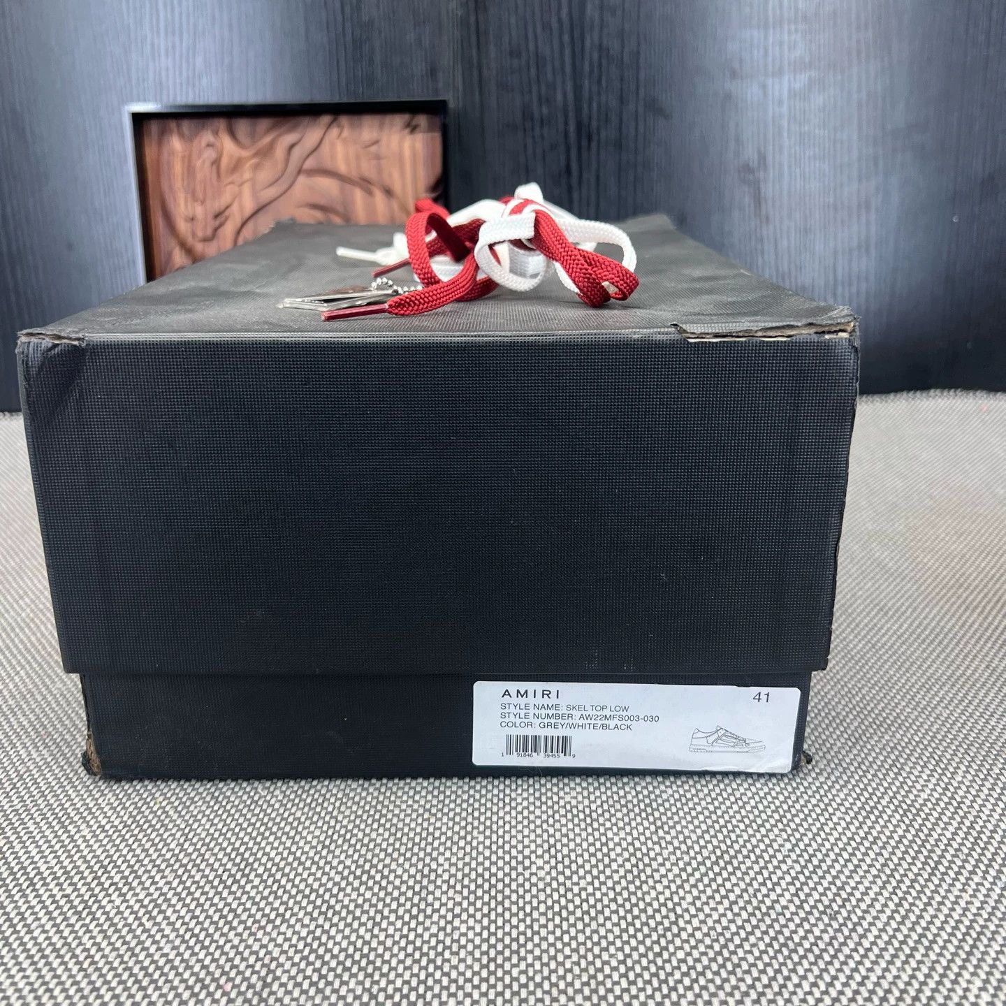 Amiri Amiri Bone Runner Sneakers White Red Size 41 Used Size US 7.5 / EU 40-41 - 9 Thumbnail