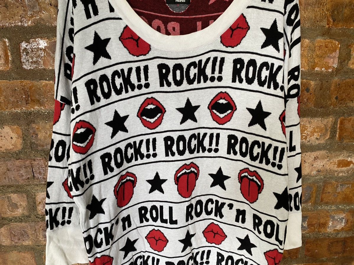 Japanese Brand Vtg Glad New Japan Intarsia Kiss, tongue ROCK!! Size M / US 6-8 / IT 42-44 - 4 Thumbnail