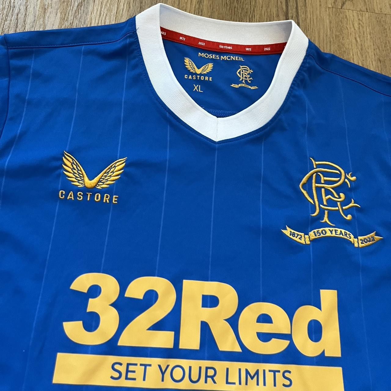 Castore Rangers 2022-23 Home shirt #RangersFC football Shirt Castore Size US XL / EU 56 / 4 - 3 Thumbnail
