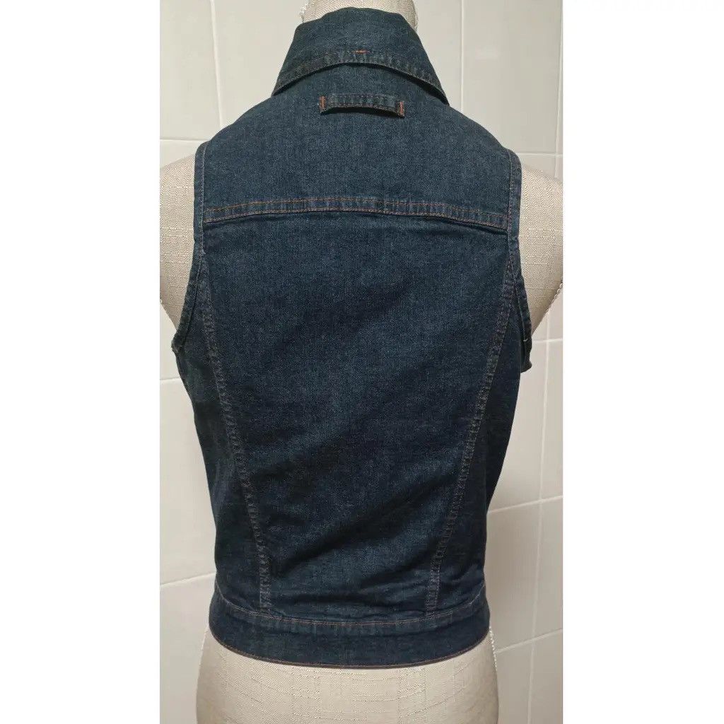 Gaultier Homme Objet × Jean Paul Gaultier RARE 90's JEAN PAUL GAULTIER Italy JPG Jeans Blue Denim Vest Button Gilet Jacket Size XS / US 0-2 / IT 36-38 - 5 Thumbnail