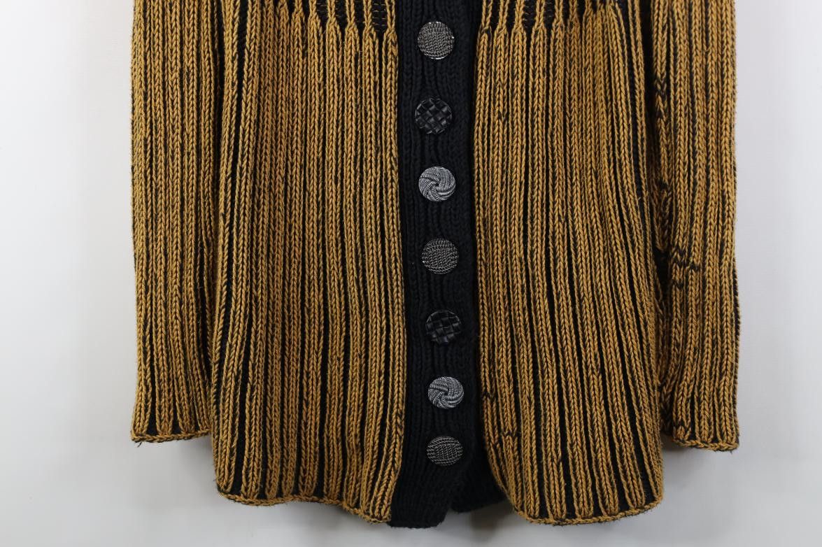 Vintage Vintage 90s Streetwear Hand Knit Ribbed Cardigan Sweater Size M / US 6-8 / IT 42-44 - 3 Thumbnail