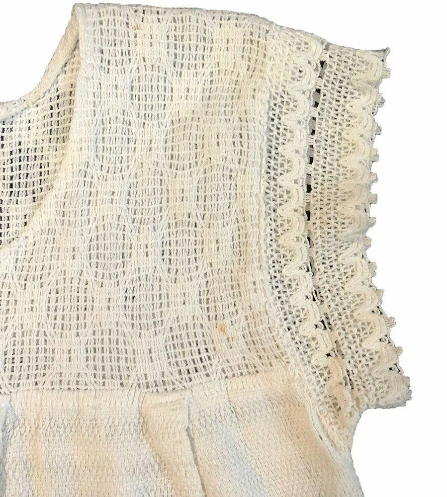 Designer Pre Owned White Hand Made Loomed Blouse L Size L / US 10 / IT 46 - 4 Thumbnail