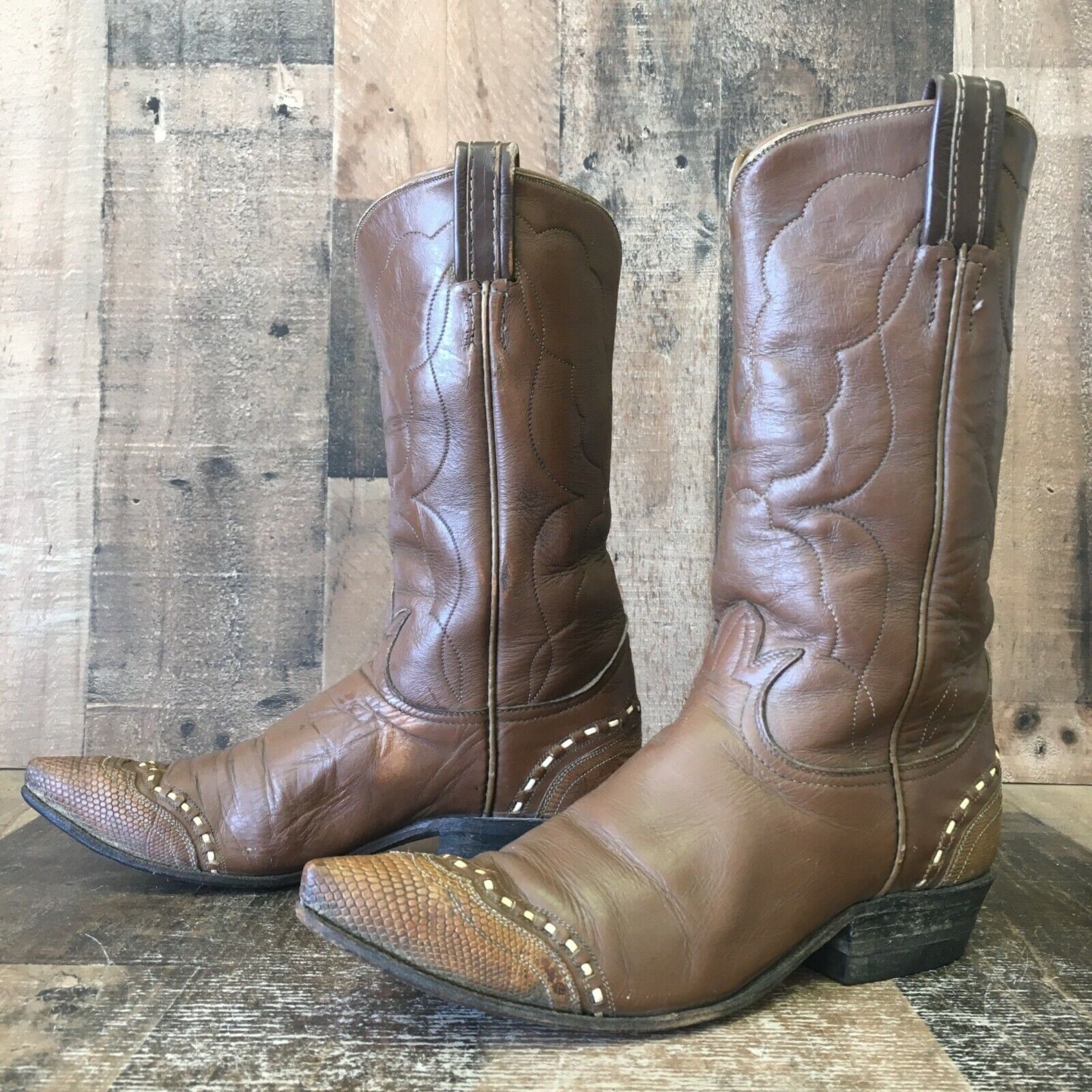 Tony Lama Tony Lama Vintage Pointed Toe Cowboy Boots Womens 5.5 B Size US 5.5 / IT 35.5 - 1 Thumbnail