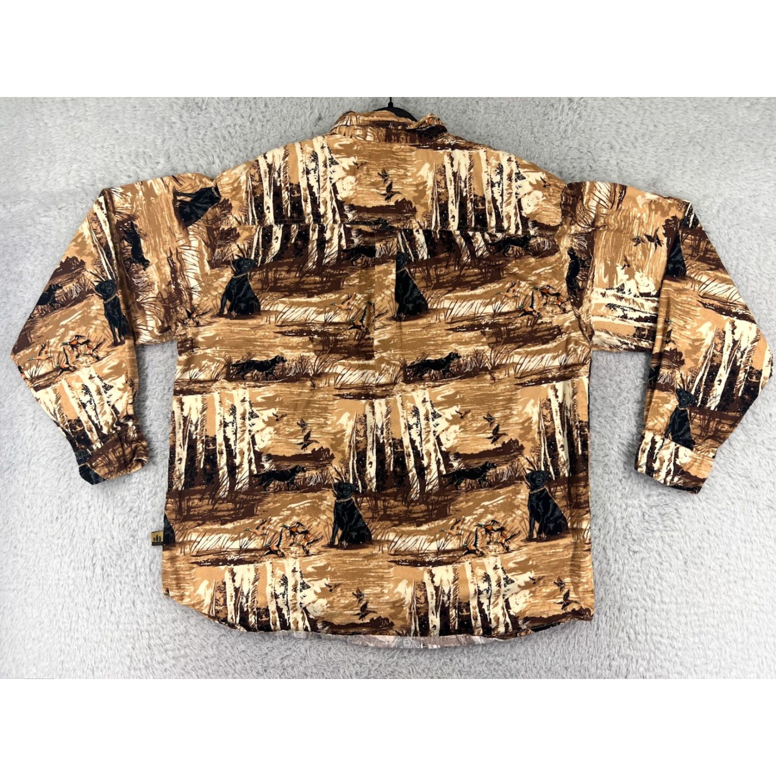 Alife Outdoor Life Shirt Mens Large Beige Button-Up Short Sleeve Cotton Camouflage Duck Hunting Casual 90s Theme Mens Size US L / EU 52-54 / 3 - 2 Thumbnail