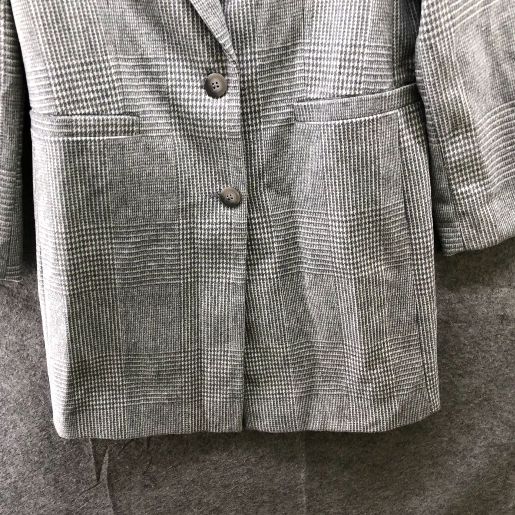 Primark Primark Blazer Womens 4 Gray White Plaid Longline Overcoat Workwear Size S / US 4 / IT 40 - 7 Thumbnail