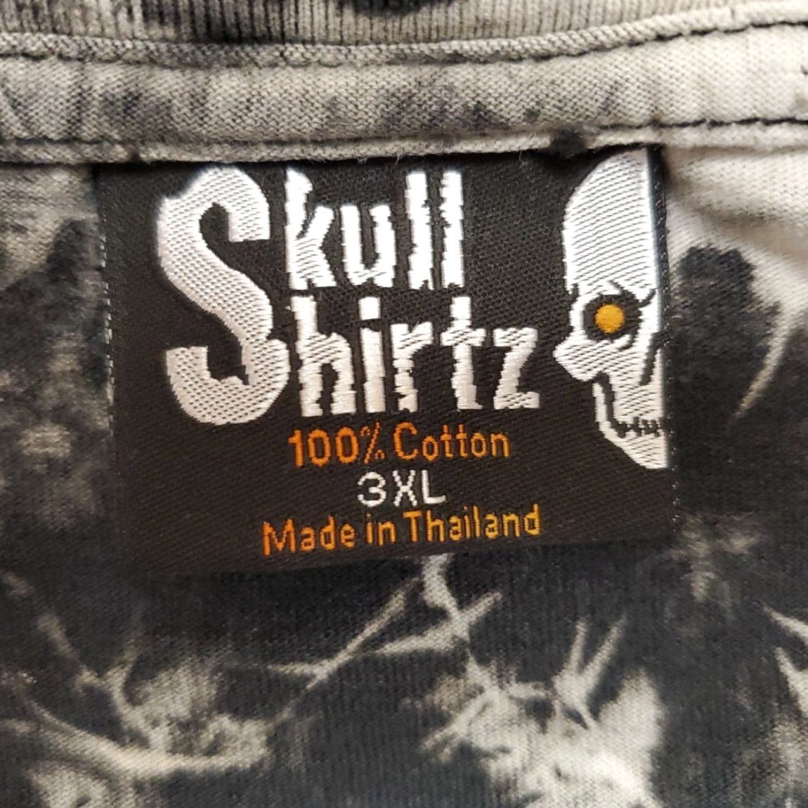 Vintage VINTAGE Skull ShirtZ Shirt Mens XXXL Black Hell Time Studded Zombie Motorcycle Biker AOP Shirt T-Shirt Crew Neck Short Sleeve Cotton Mens Size US XXL / EU 58 / 5 - 7 Thumbnail