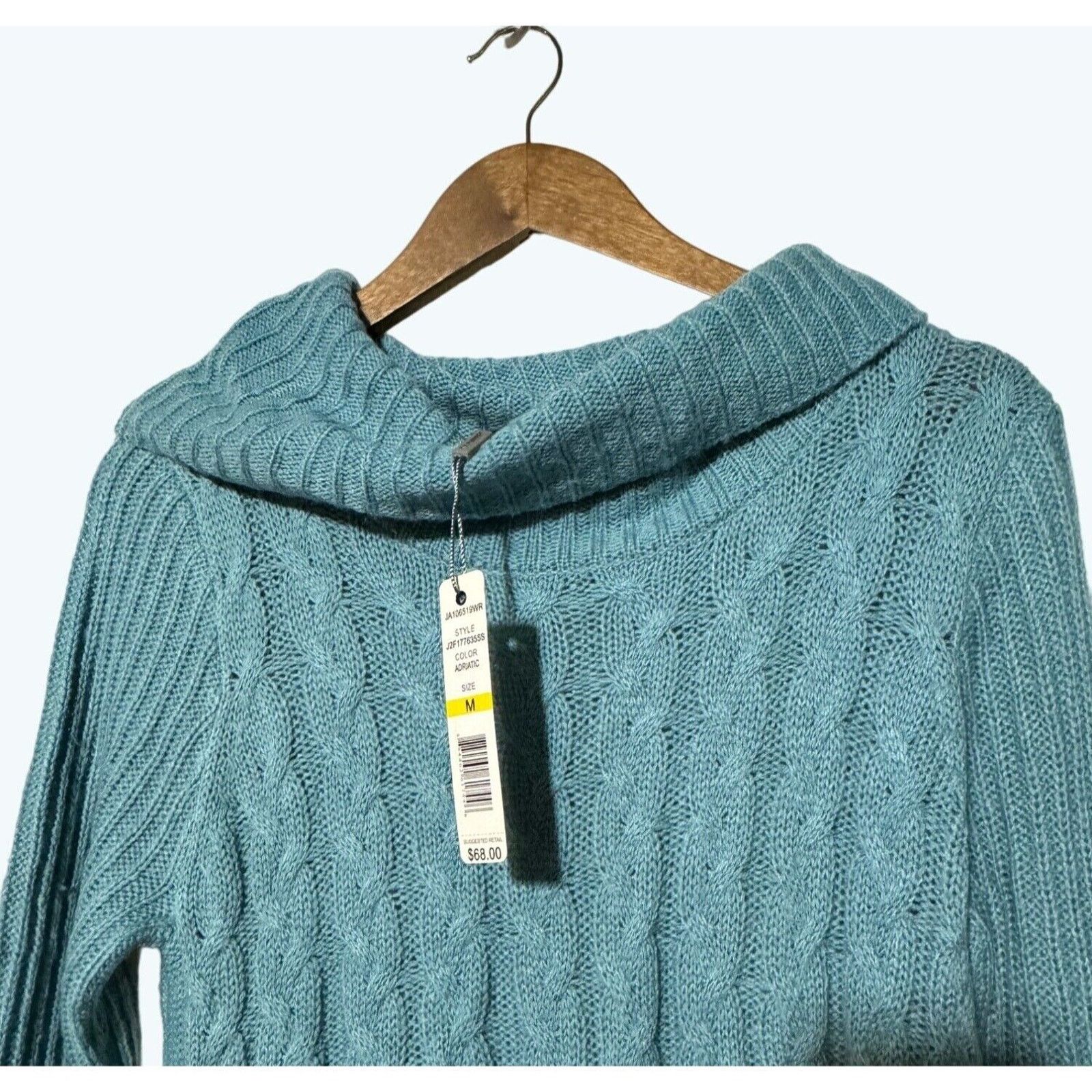 Jos. A. Bank Joseph A. Sweater Womens Medium NWT Adriatic Blue Tunic Size M / US 6-8 / IT 42-44 - 5 Thumbnail