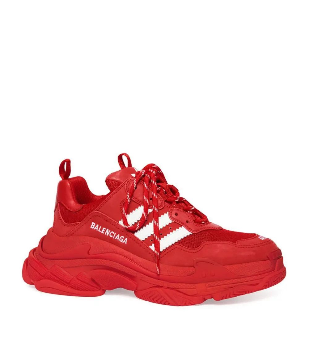 Balenciaga o1w1db10824 Triple S Sneakers in Red Size US 10 / EU 43 - 3 Thumbnail