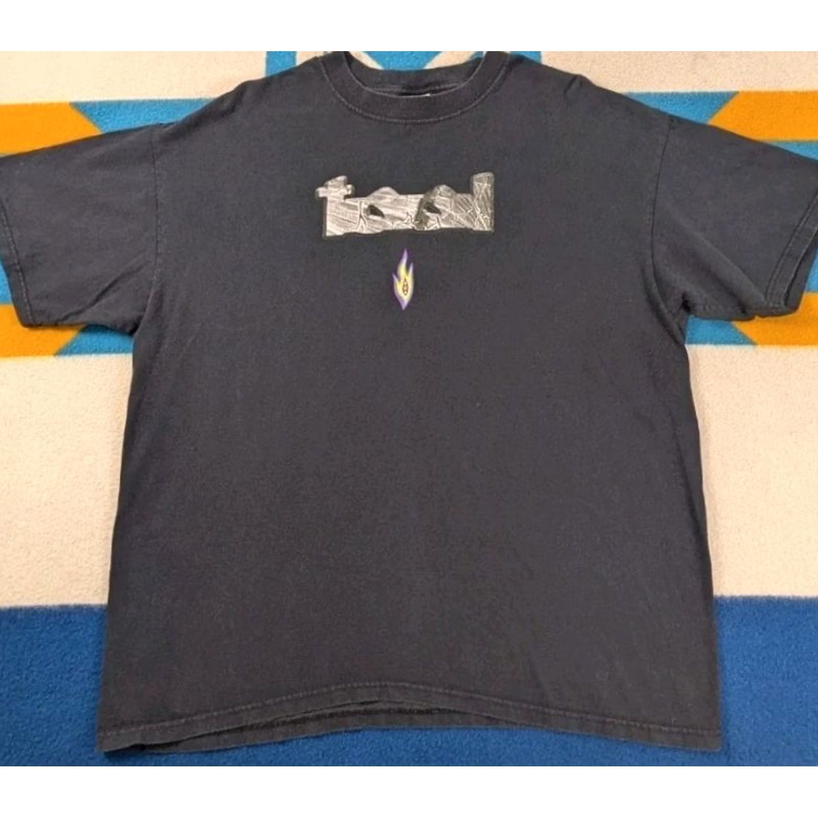 Anvil VINTAGE Tool 2002 Inside The Outside Tour Shirt Band Double Sided Black XL Men Size US XL / EU 56 / 4 - 4 Thumbnail