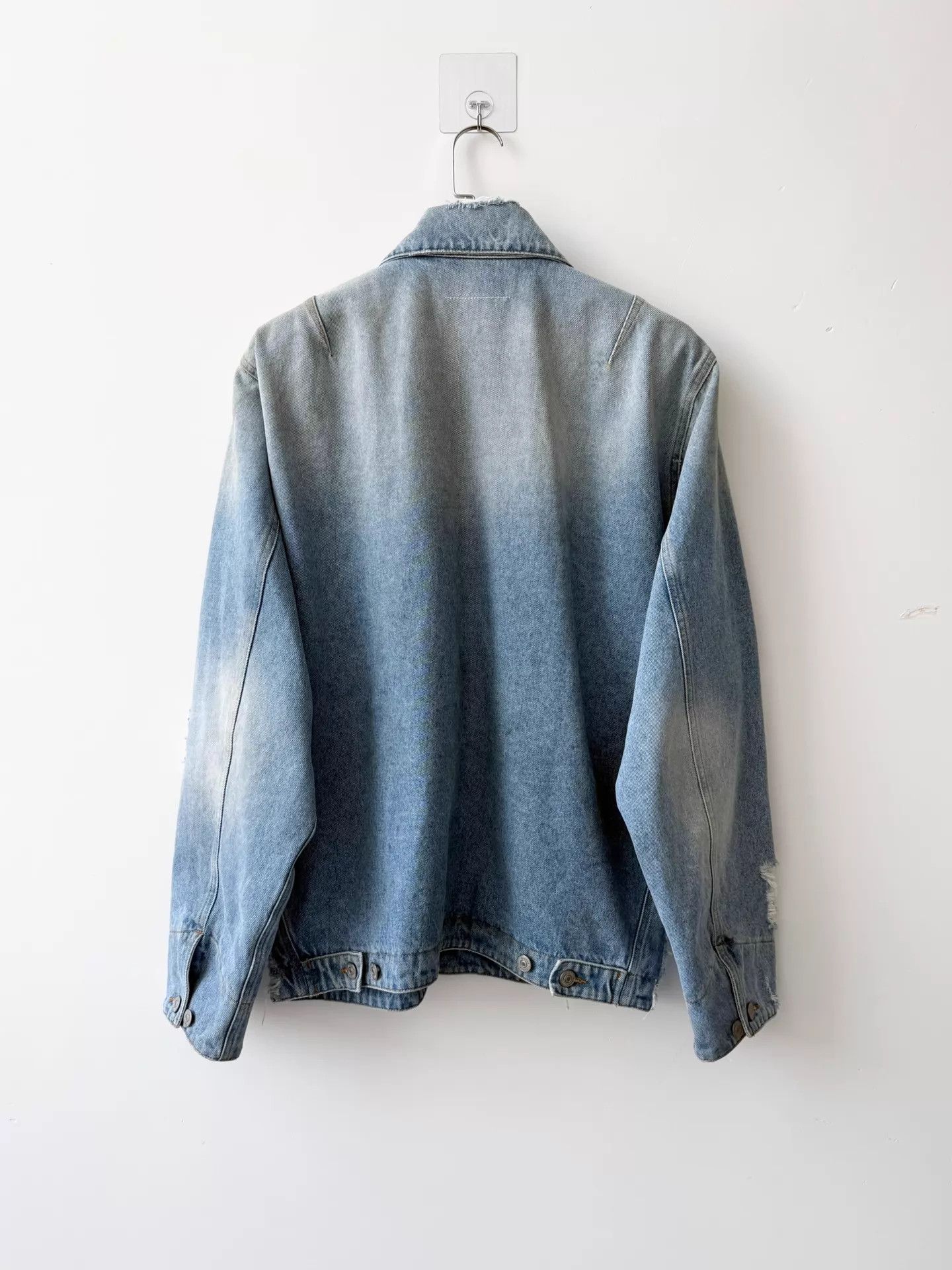MM6 MM6 S/S25 Mud-Dyed Distressed Light Blue Jacket 50 Size US M / EU 48-50 / 2 - 3 Thumbnail