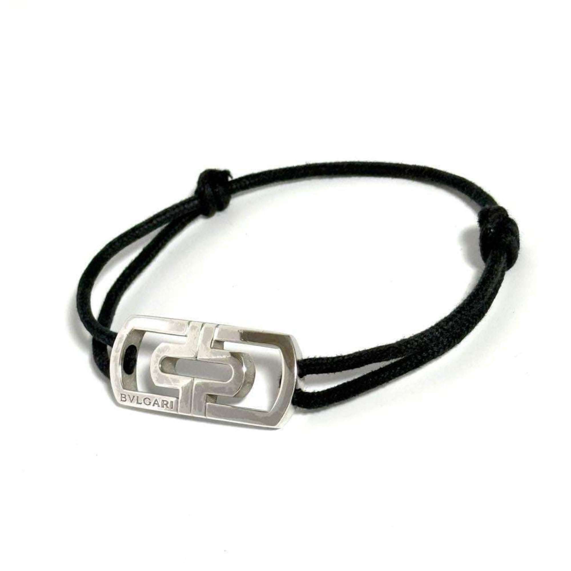 Bvlgari Bvlgari Men's Paretenci Cord Bracelet Silver Size ONE SIZE - 1 Thumbnail