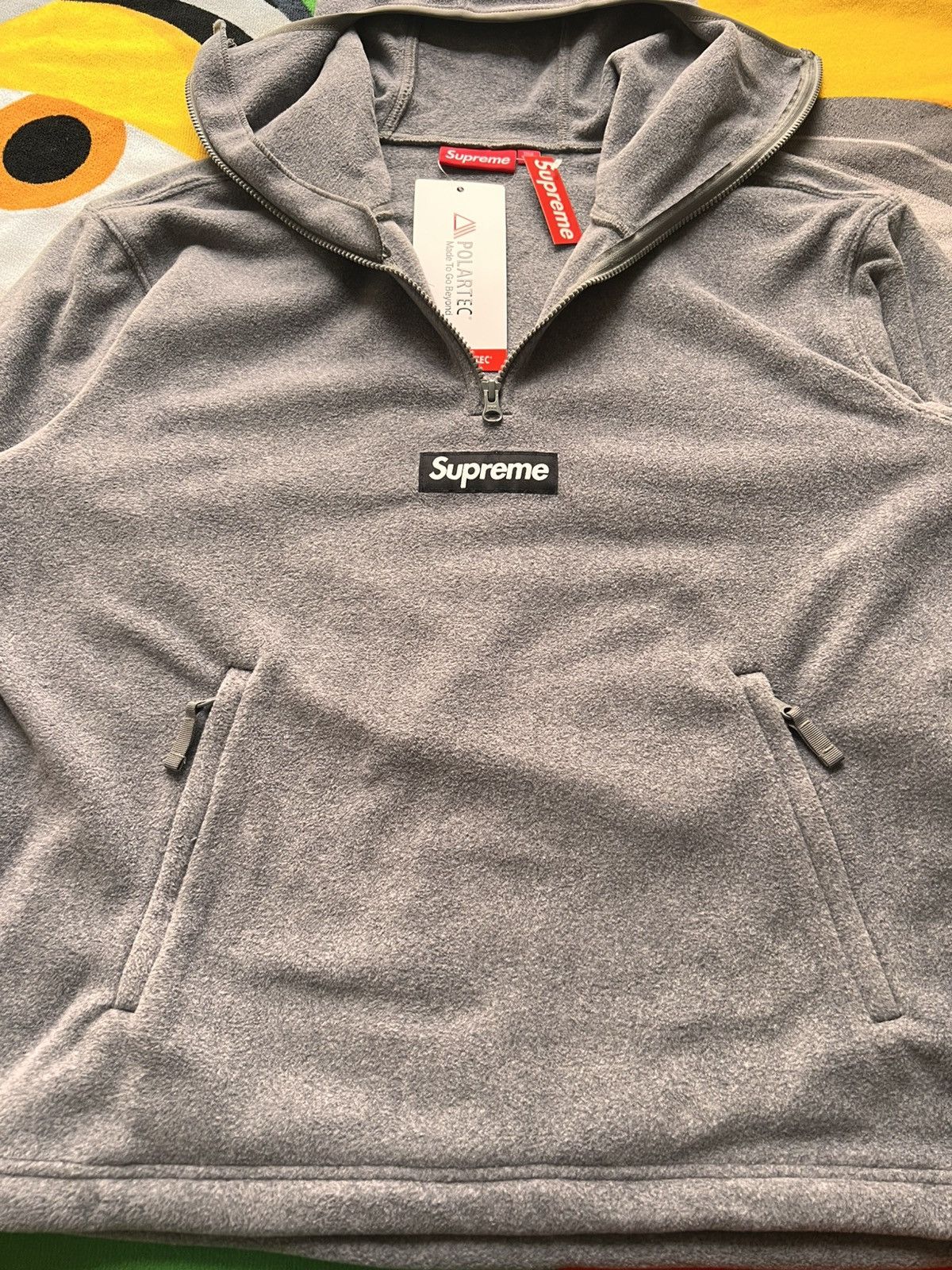 Supreme M Supreme Polartec Face Mask Half Zip Hooded Sweatshirt grey Size US M / EU 48-50 / 2 - 15 Thumbnail