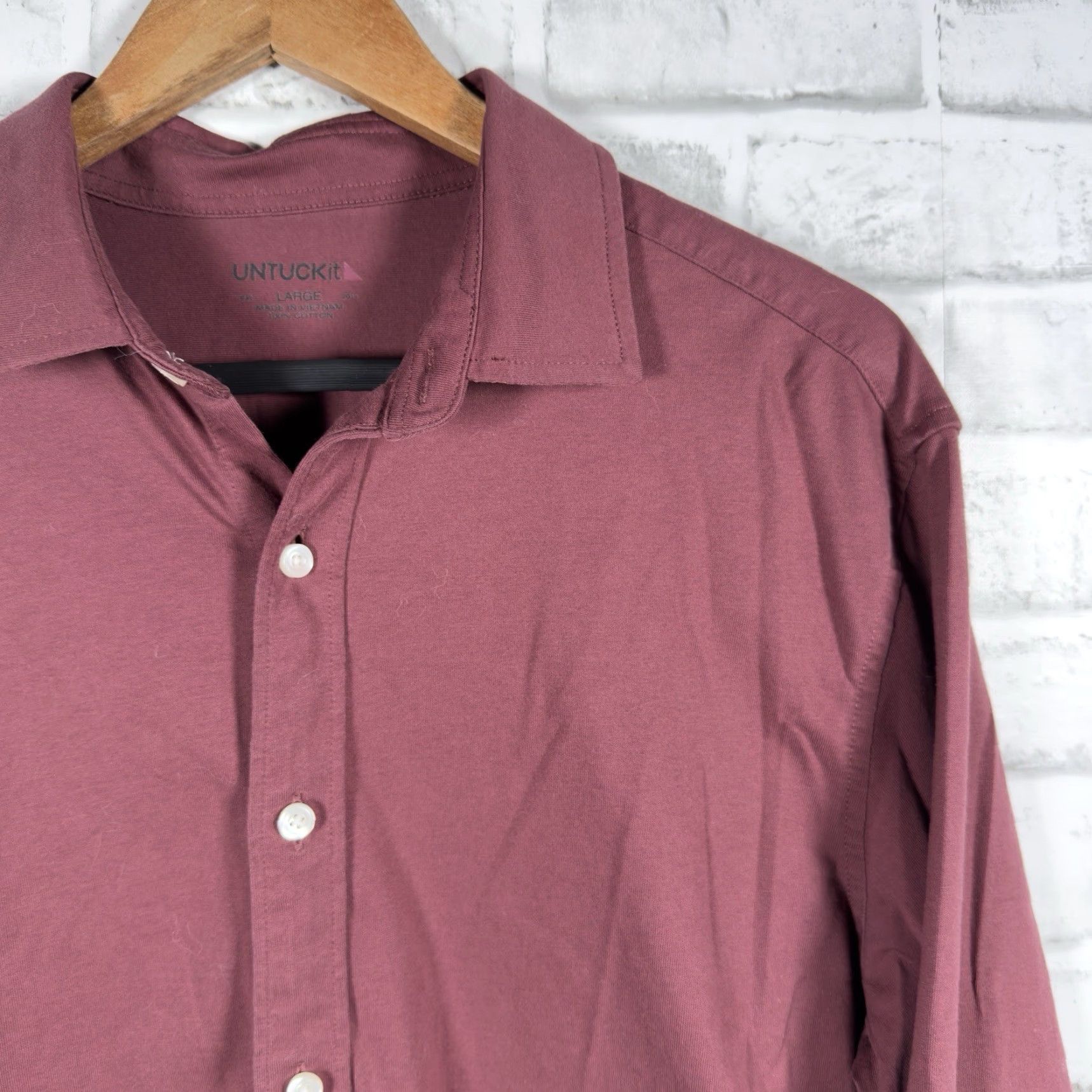 UNTUCKit UNTUCKit Red Long Sleeve Button Down Shirt Mens L Size Button-Up Shirt Size US L / EU 52-54 / 3 - 2 Thumbnail