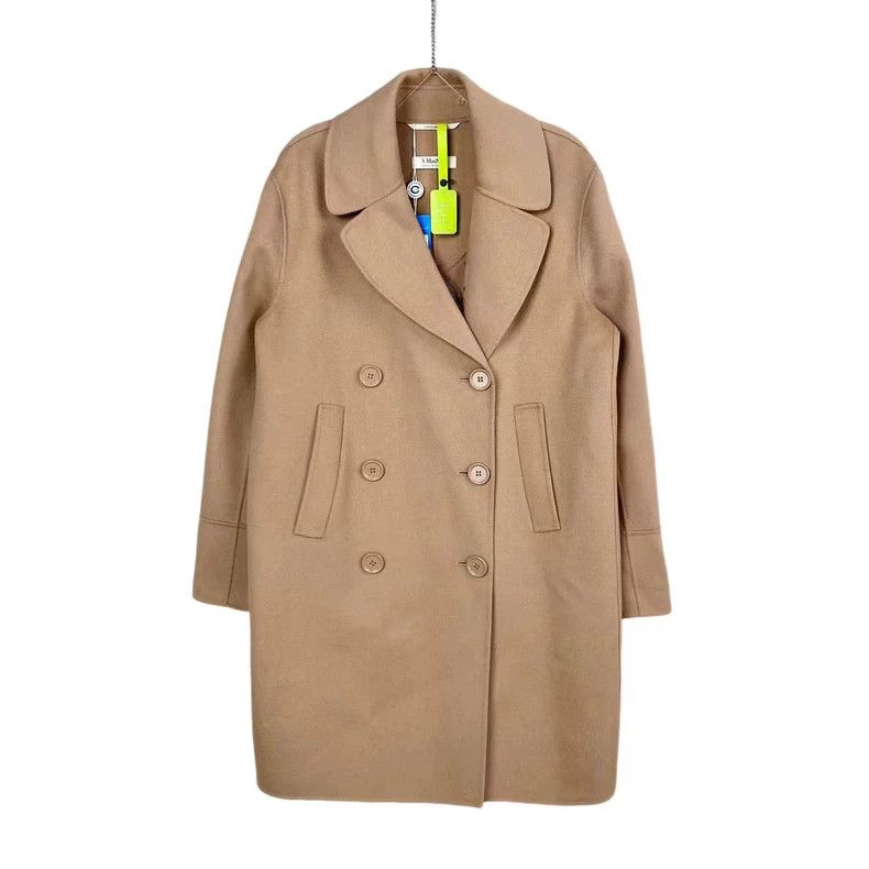 Max Mara Max Mara Desert Yellow Wool Coat Size L / US 10 / IT 46 - 1 Thumbnail