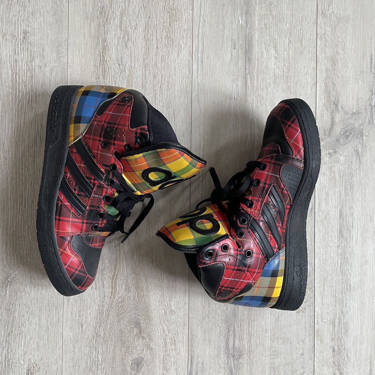 Jeremy Scott Jeremy Scott Adidas Instinct tartan | Grailed