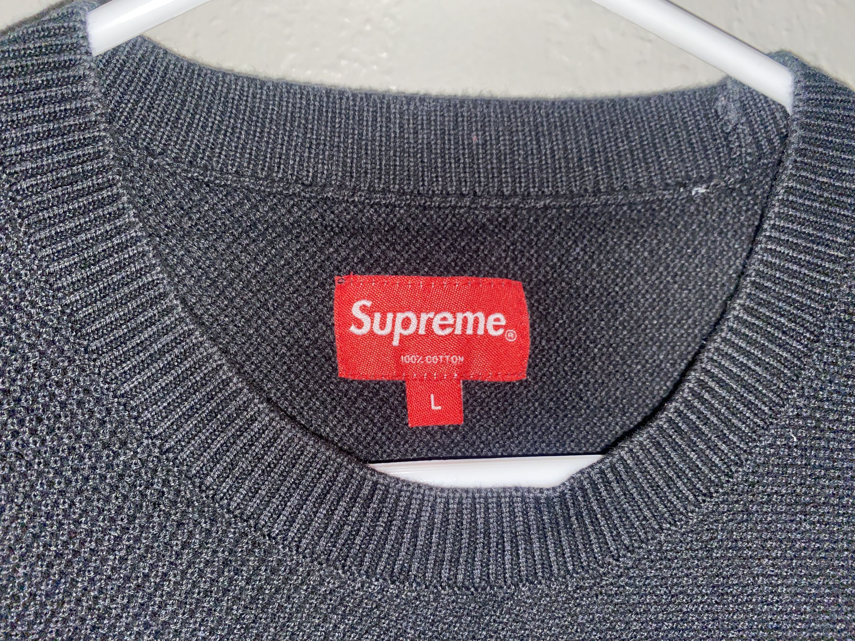 Supreme Supreme New York PIQUE Sweater 2018 Tonal Box Logo L stussy! Size US L / EU 52-54 / 3 - 3 Thumbnail