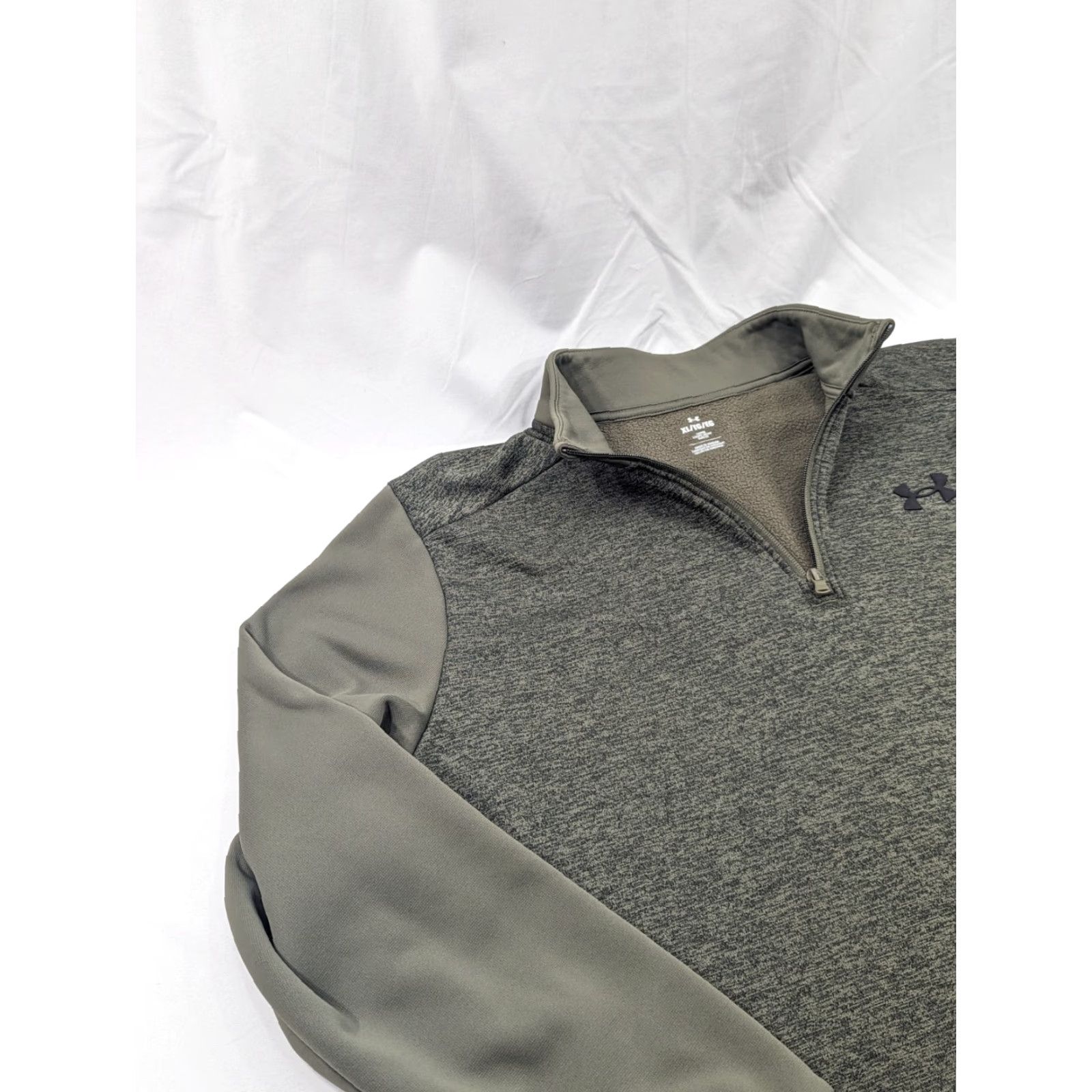 Under Armour Under Armour Jacket Medium/Large XL Loose Green 1/4 Zip Pullover Men Sports Outdoor Activewear Size US XL / EU 56 / 4 - 2 Thumbnail