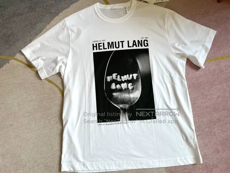 Helmut Lang HELMUT LANG SPOON PHOTO ALPHABET SOUP TSHIRT | Grailed