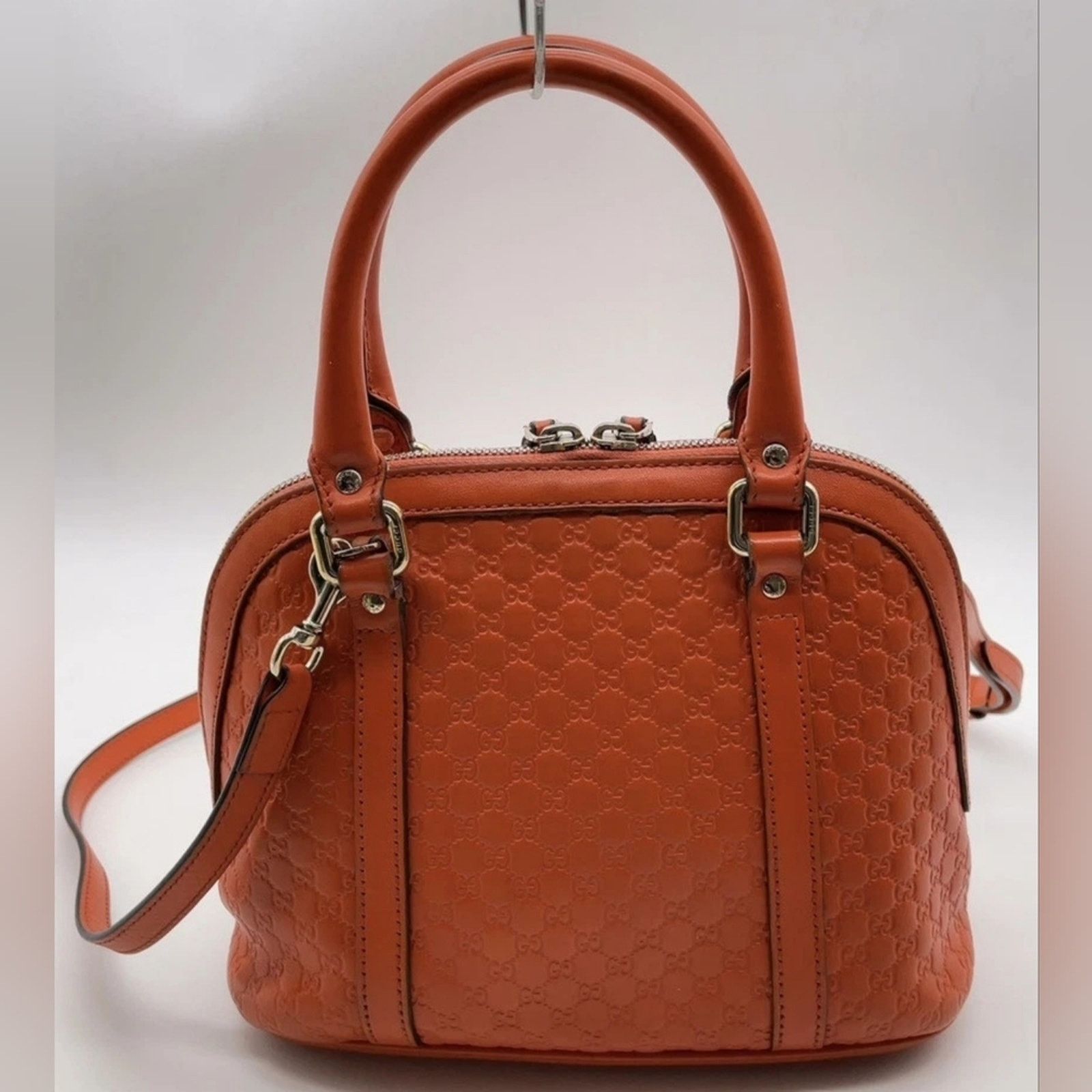 Gucci Gucci Microguccissima Mini Dome Satchel Handbag Orange Size ONE SIZE - 2 Thumbnail