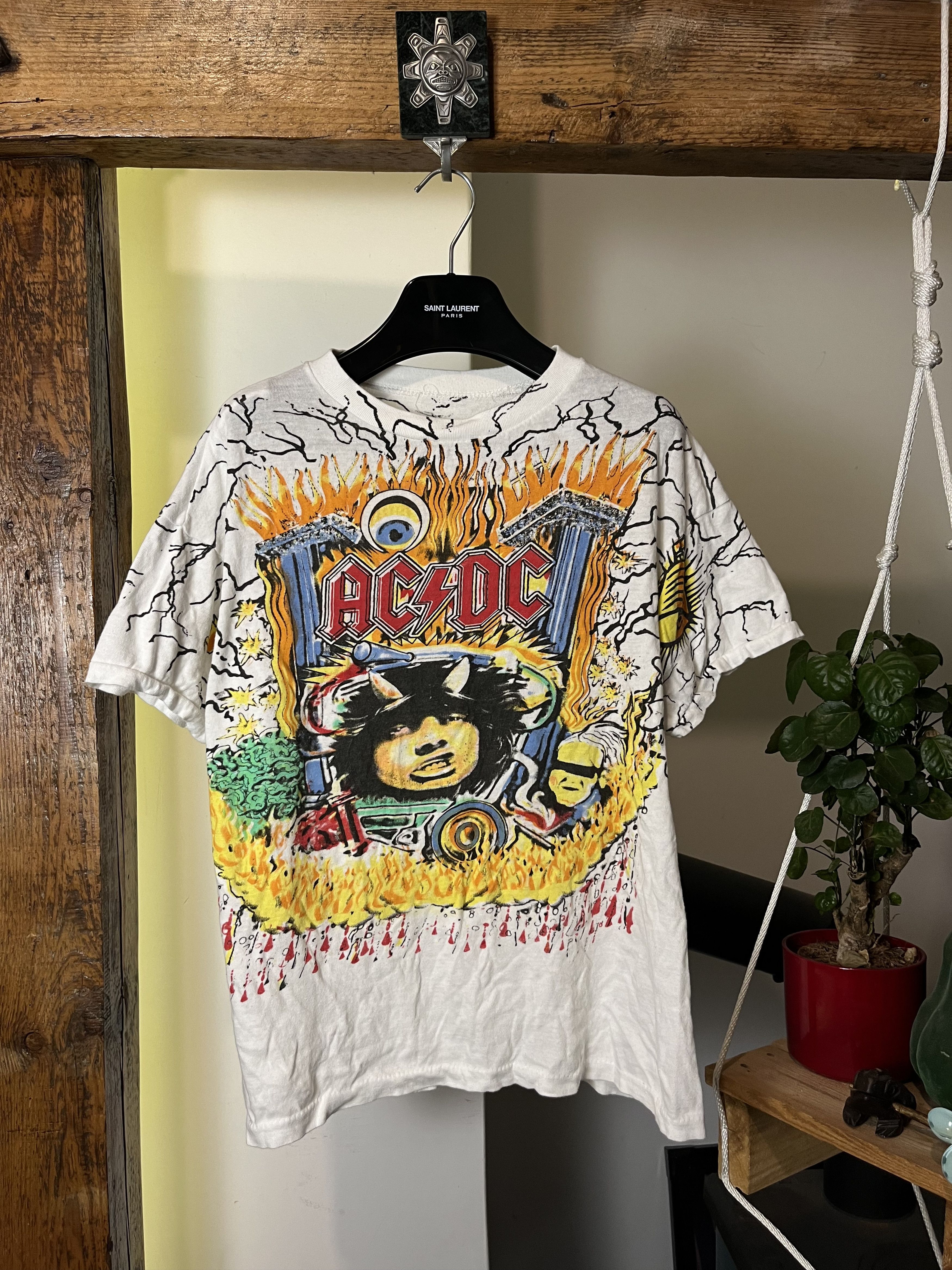 AC/DC × Vintage 80/90s AC/DC Crazy AOP Tee Size US L / EU 52-54 / 3 - 1 Thumbnail
