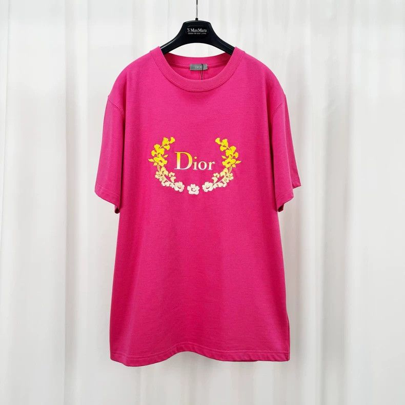 Dior Dior Embroidered Floral Short Sleeve Tee-yf Size US L / EU 52-54 / 3 - 1 Thumbnail
