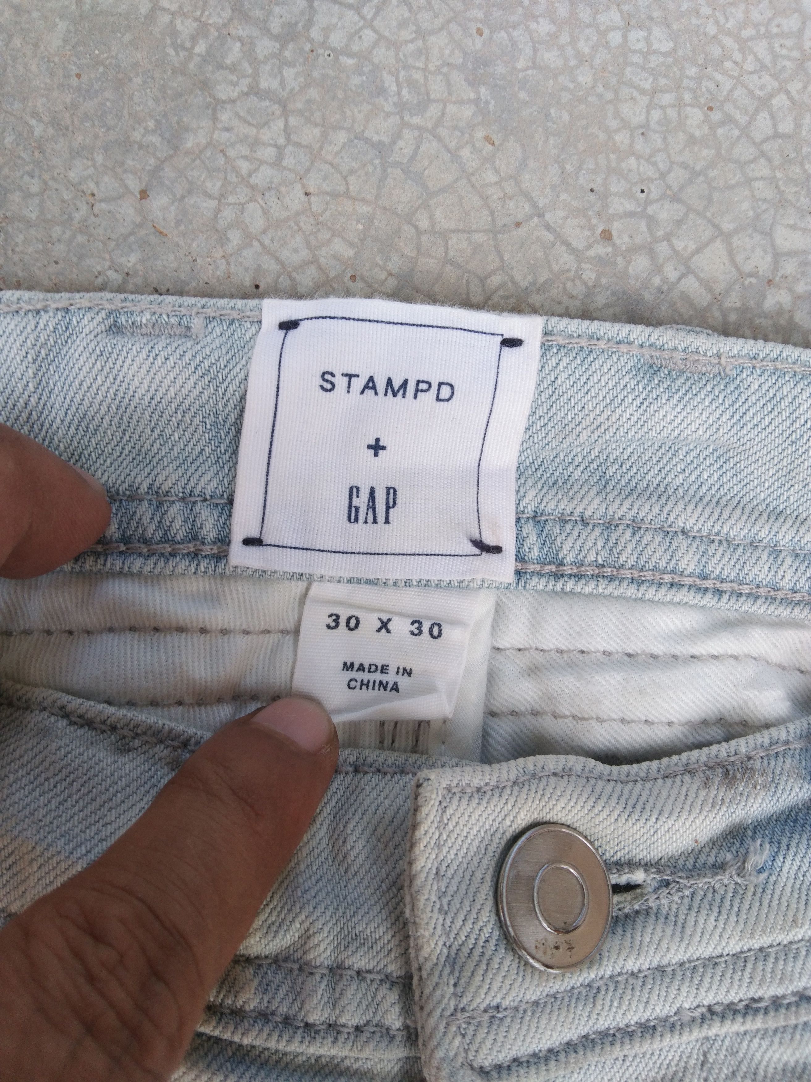Gap × Stampd Stampd + Gap Moto Jeans Balmain Style Distressed 30x31 Size US 30 / EU 46 - 8 Thumbnail