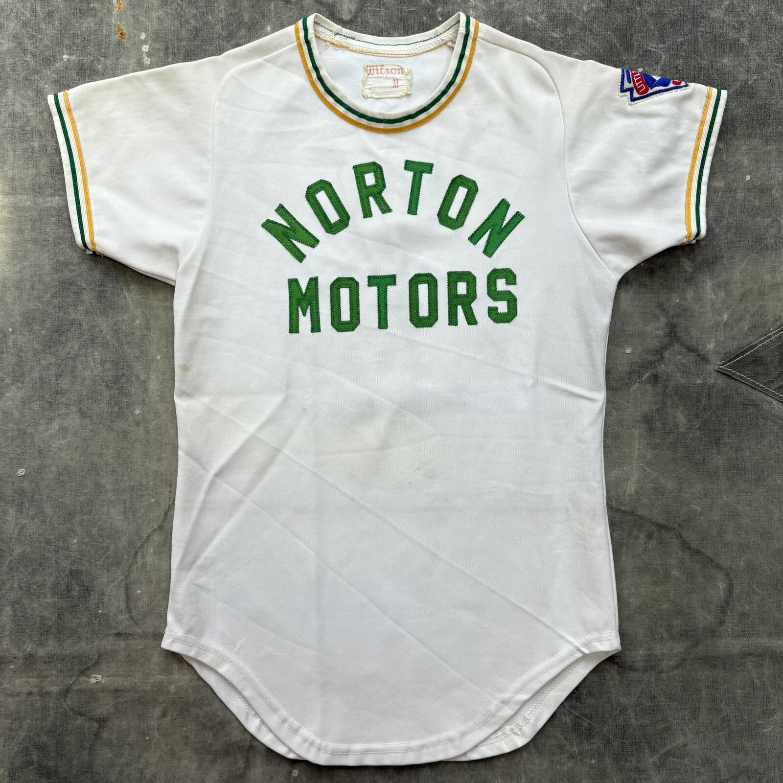 Wilson Vintage 60s Wilson Norton Motorcycles #7 Baseball Jersey Size US S / EU 44-46 / 1 - 1 Thumbnail