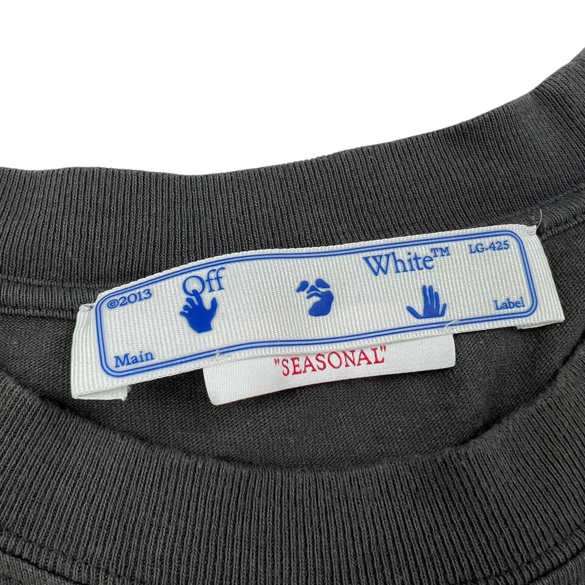 Off-White Off-White Diagonal Grey T Shirt Size US L / EU 52-54 / 3 - 4 Thumbnail