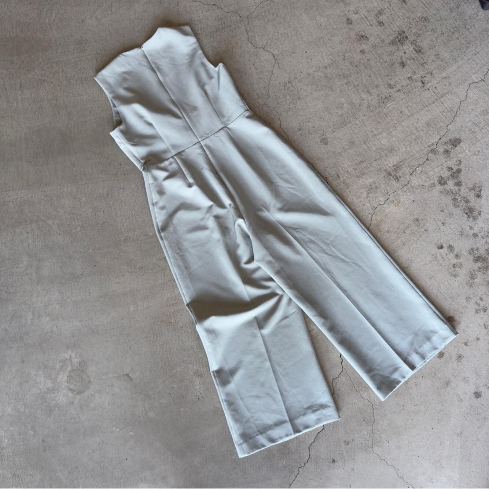 Vince Camuto Vince Camuto / Sleeveless V-Neck Jumpsuit / Sage Size 28" / US 6 / IT 42 - 12 Thumbnail